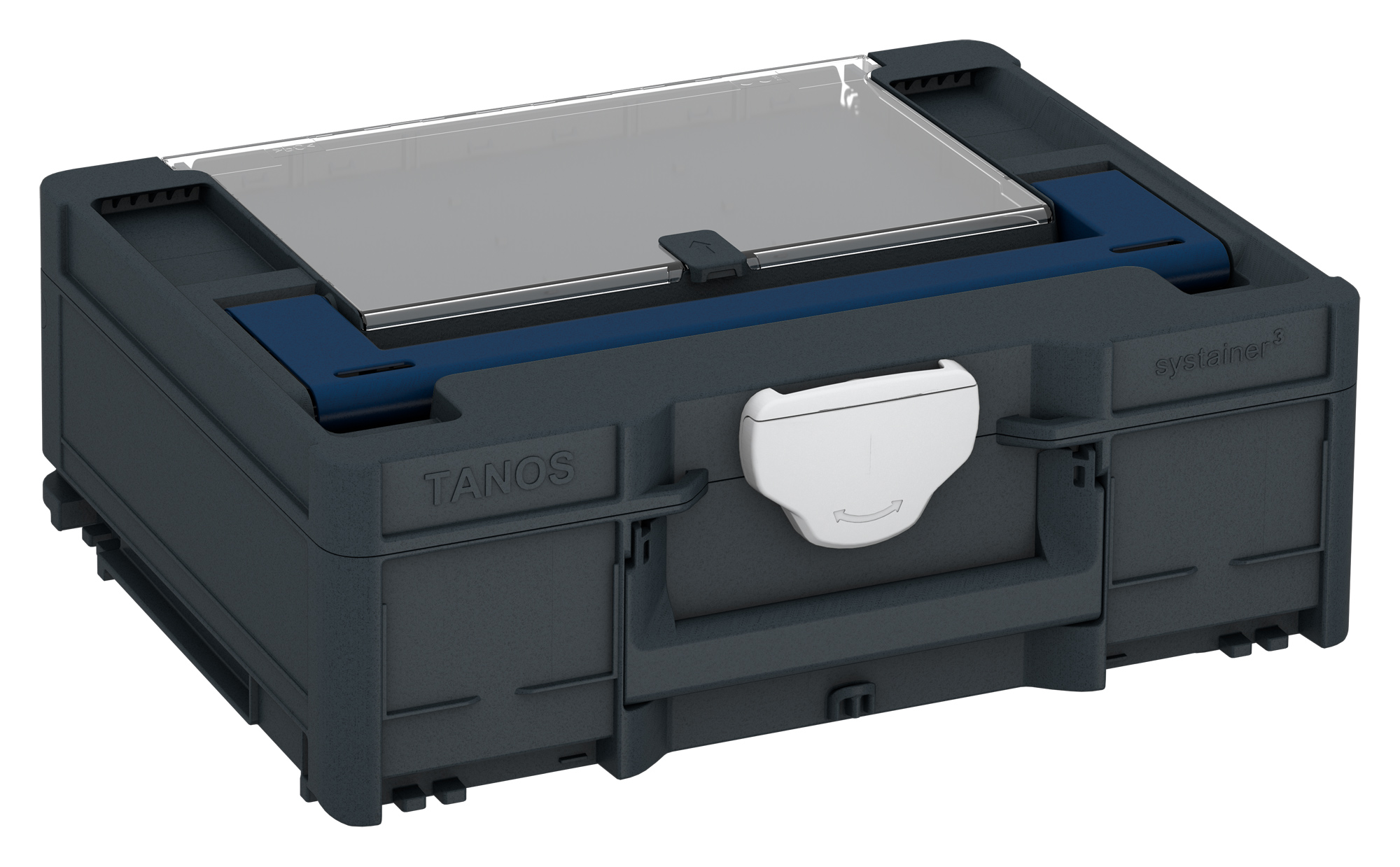 Kleur frame: Antraciet (RAL 7016) - Kleur handgreep: Saffierblauw (RAL 5003) - Kleur bevestigingsmiddel: Lichtgrijs (RAL 7035)