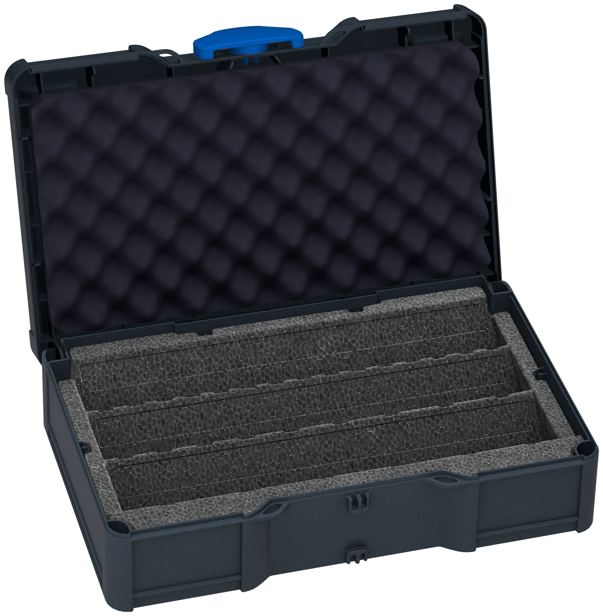 Kleur frame: Antraciet (RAL 7016) - Kleur handgreep: Antraciet (RAL 7016) - Kleur bevestigingsmiddel: Signaalblauw (HKS 43 K)