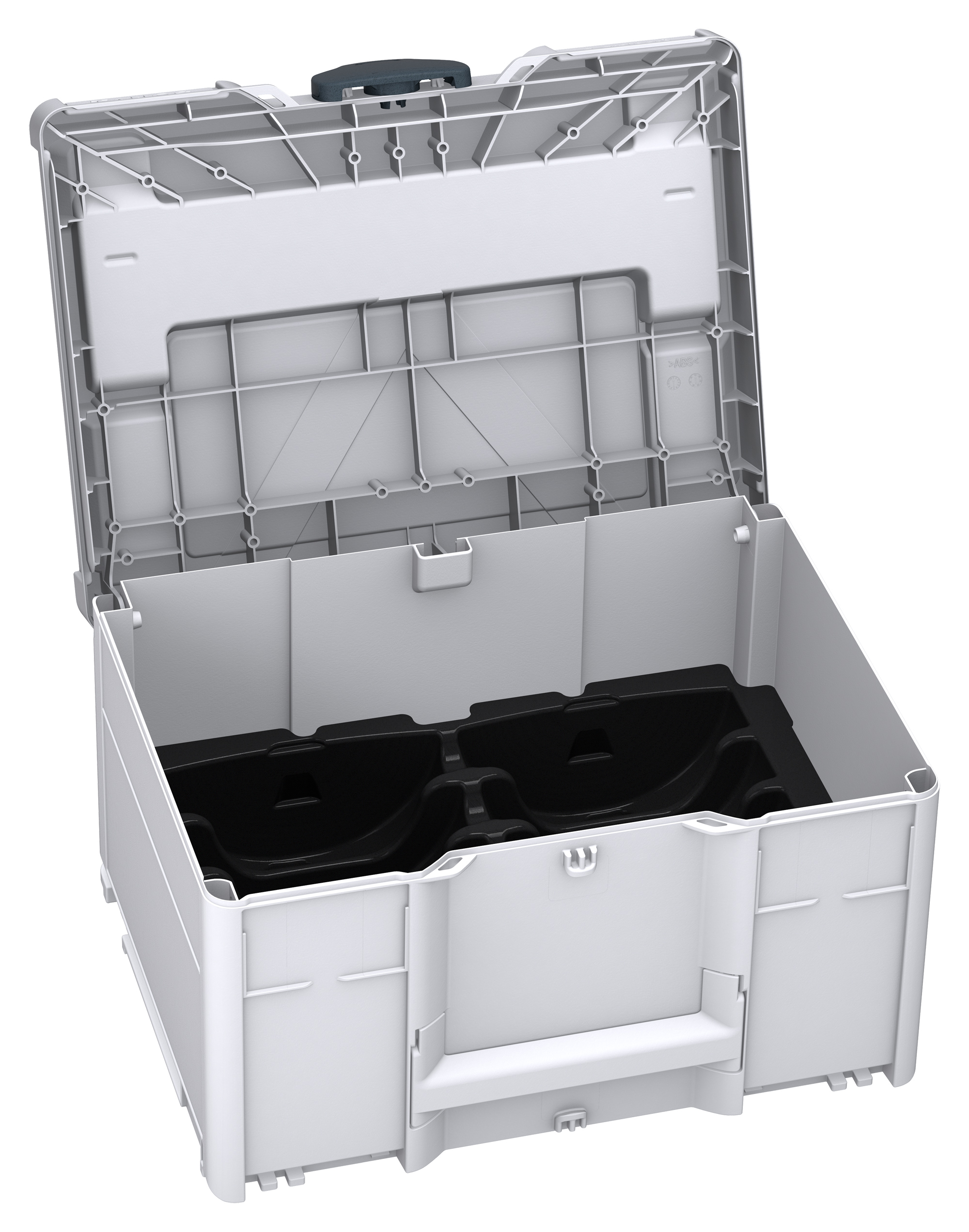 Korpus Farbe: Lichtgrau (RAL 7035) - Griff Farbe: Himmelblau (RAL 5015) - Verschluss Farbe: Anthrazit (RAL 7016)