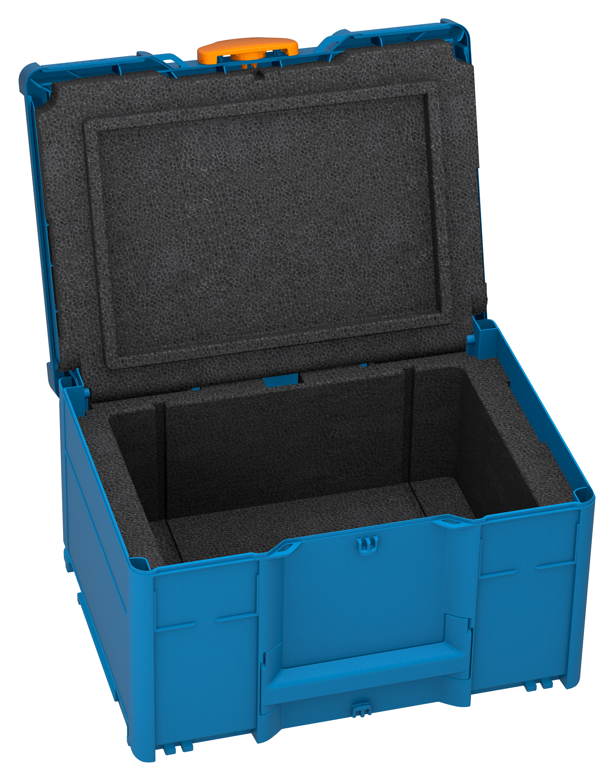 Korpus Farbe: Himmelblau (RAL 5015) - Griff Farbe: Himmelblau (RAL 5015) - Verschluss Farbe: Tieforange (RAL 2011)