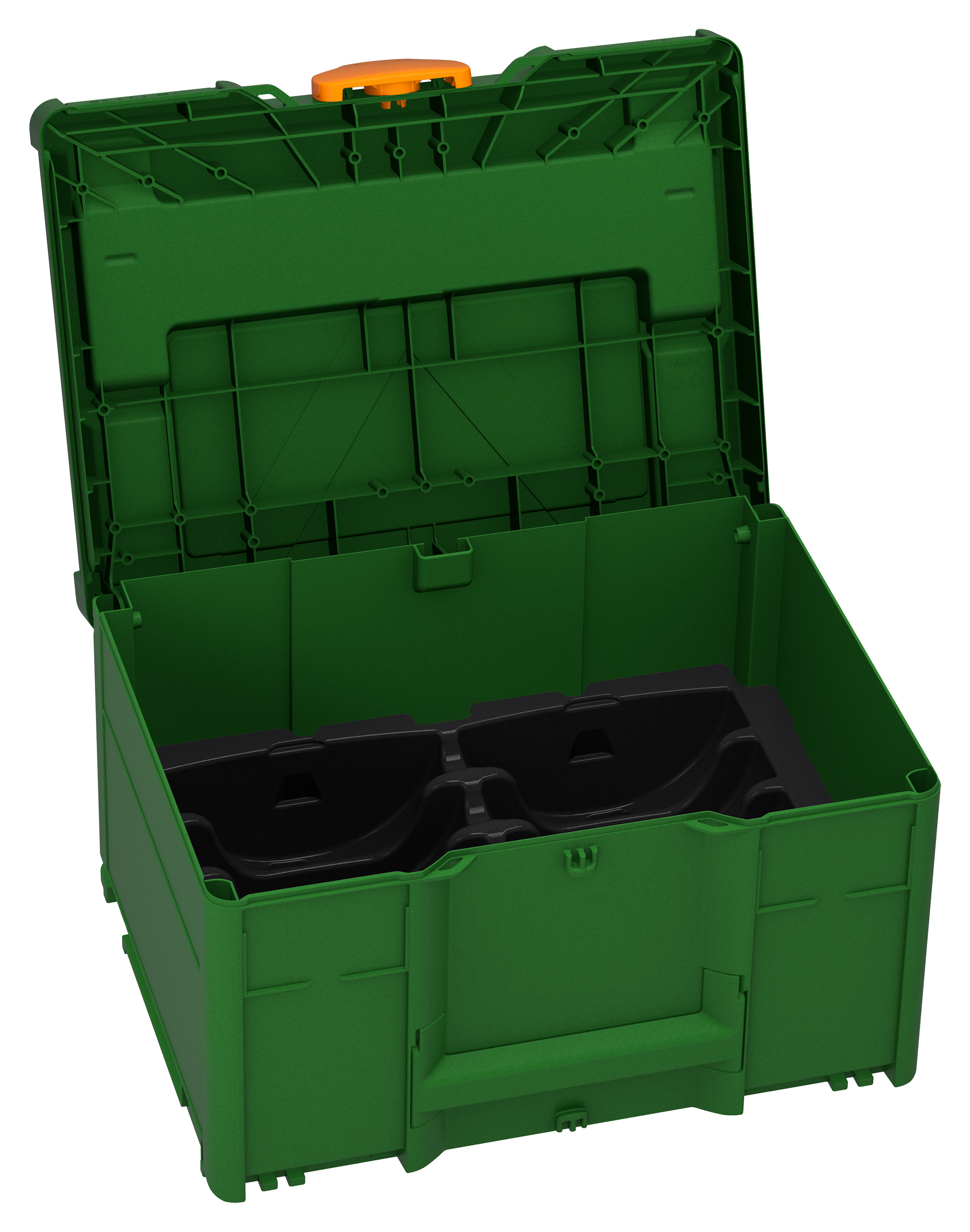 Kleur frame: Smaragdgroen (RAL 6001) - Kleur handgreep: Smaragdgroen (RAL 6001) - Kleur bevestigingsmiddel: Dieporanje (RAL 2011)