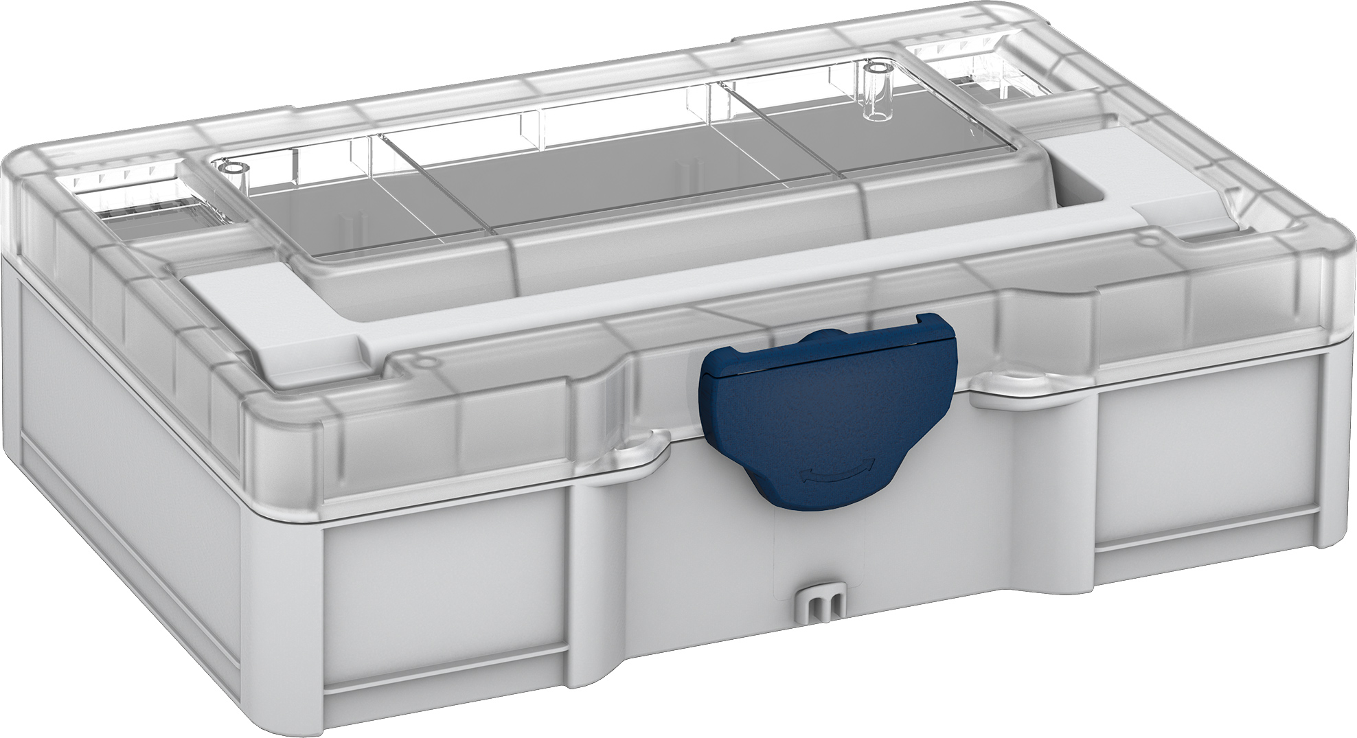 Corps Couleur: gris clair (RAL 7035) - Couleur de la fermeture: bleu saphir (RAL 5003)