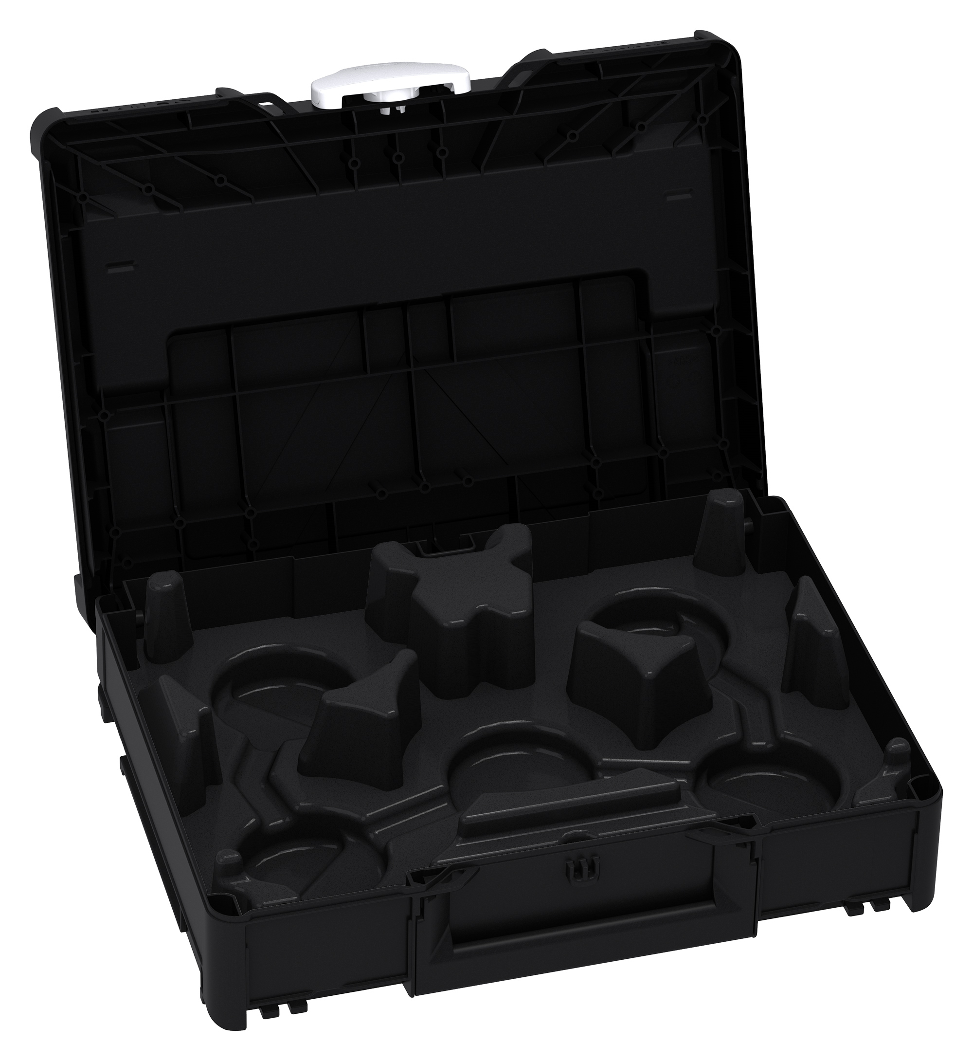 Korpus Farbe: Schwarz (RAL 9004) - Griff Farbe: Schwarz (RAL 9004) - Verschluss Farbe:  Lichtgrau (RAL 7035)