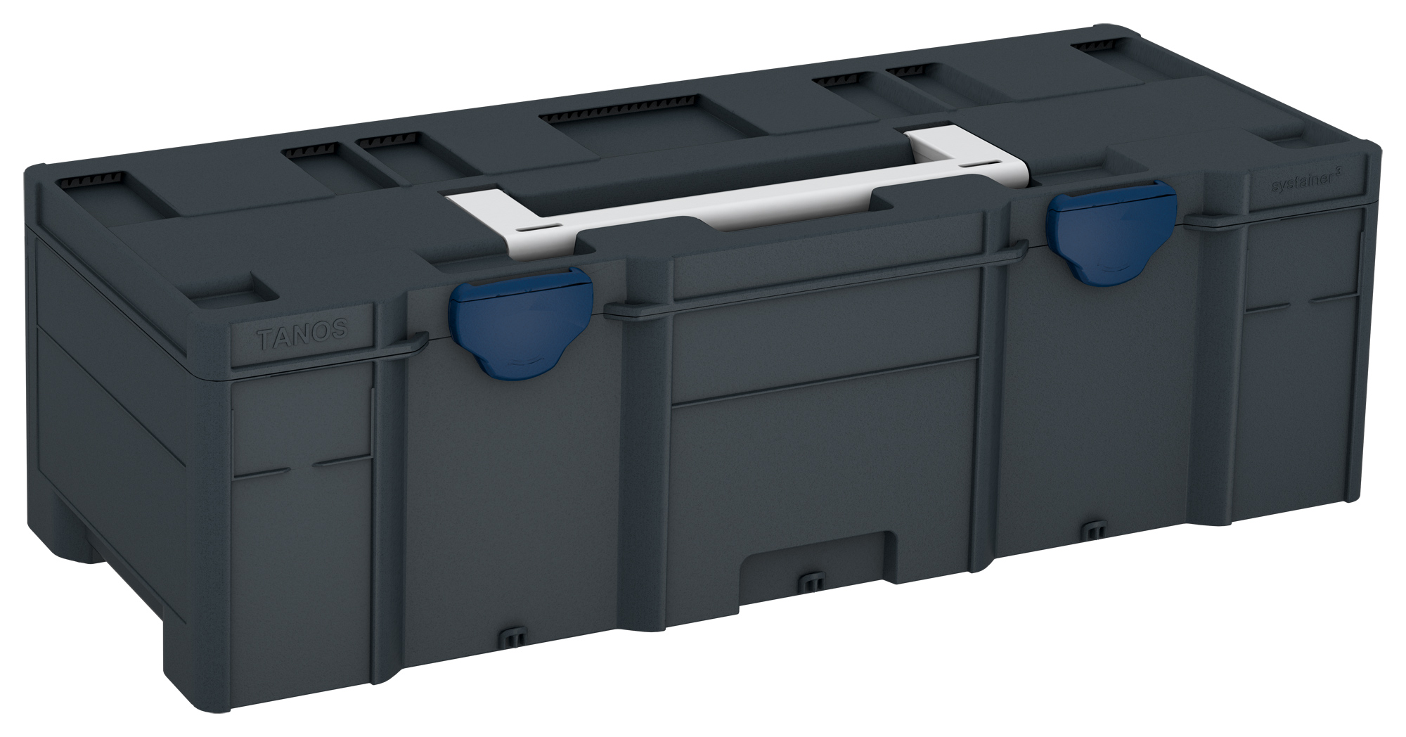 Kleur frame: Antraciet (RAL 7016) - Kleur handgreep: Lichtgrijs (RAL 7035) - Kleur bevestigingsmiddel: Saffierblauw (RAL 5003)