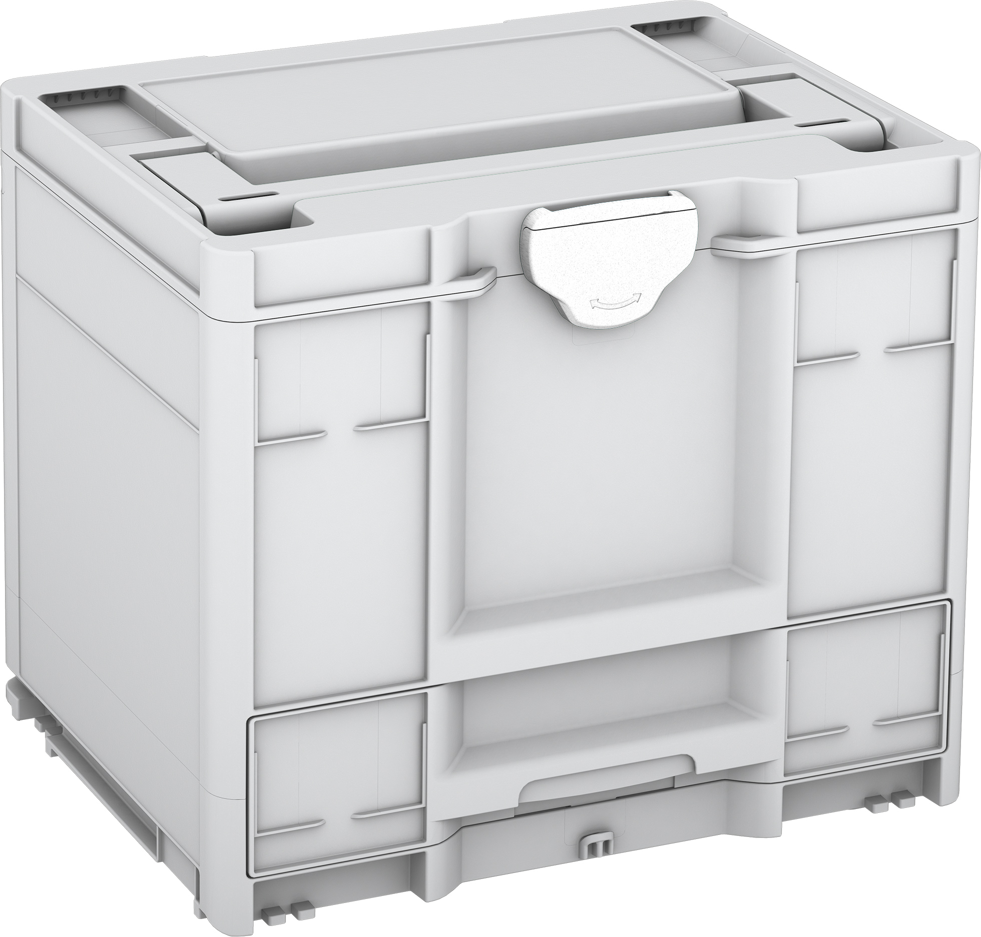 Kleur frame: Lichtgrijs (RAL 7035) - Kleur handgreep: Lichtgrijs (RAL 7035) - Kleur bevestigingsmiddel: Wit (RAL 9016)
