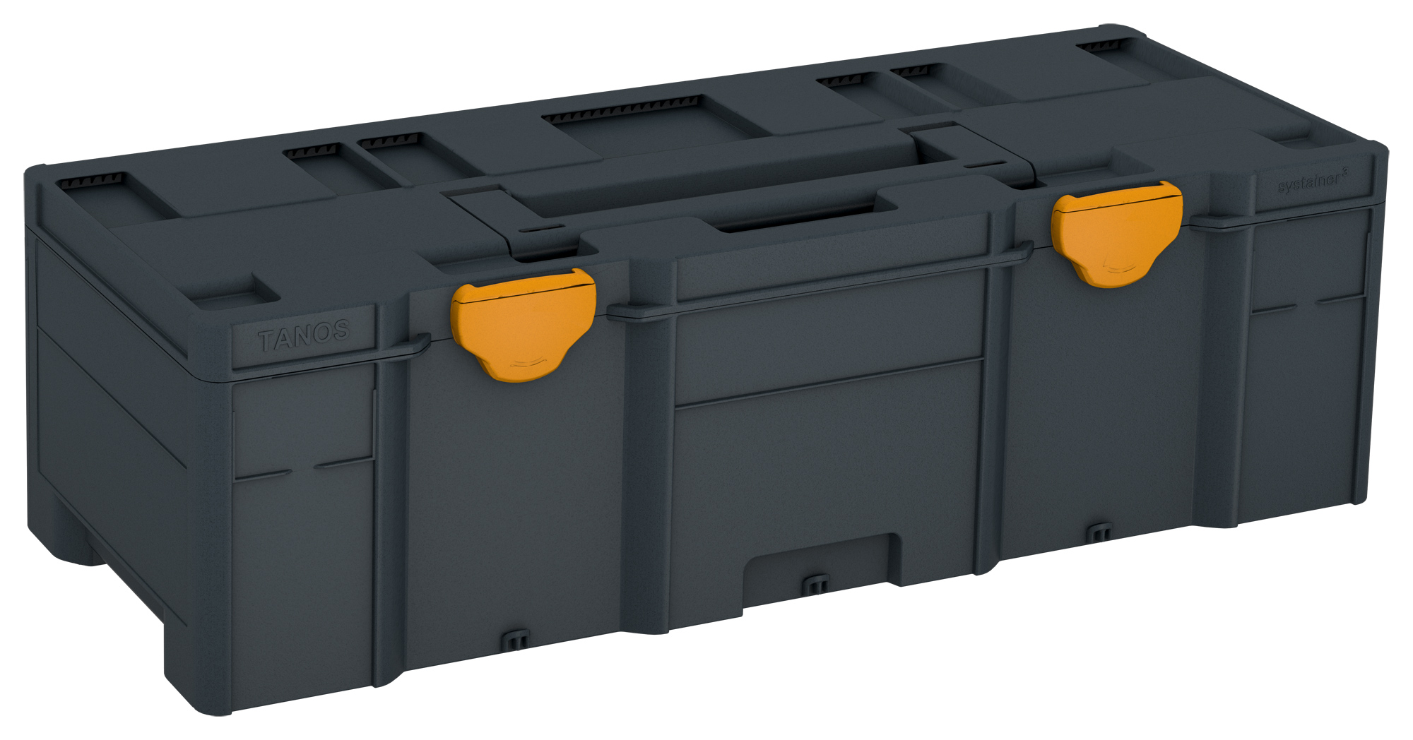 Korpus Farbe: Anthrazit (RAL 7016) - Griff Farbe:  Anthrazit (RAL 7016) - Verschluss Farbe:  Narzissengelb (RAL 1007)