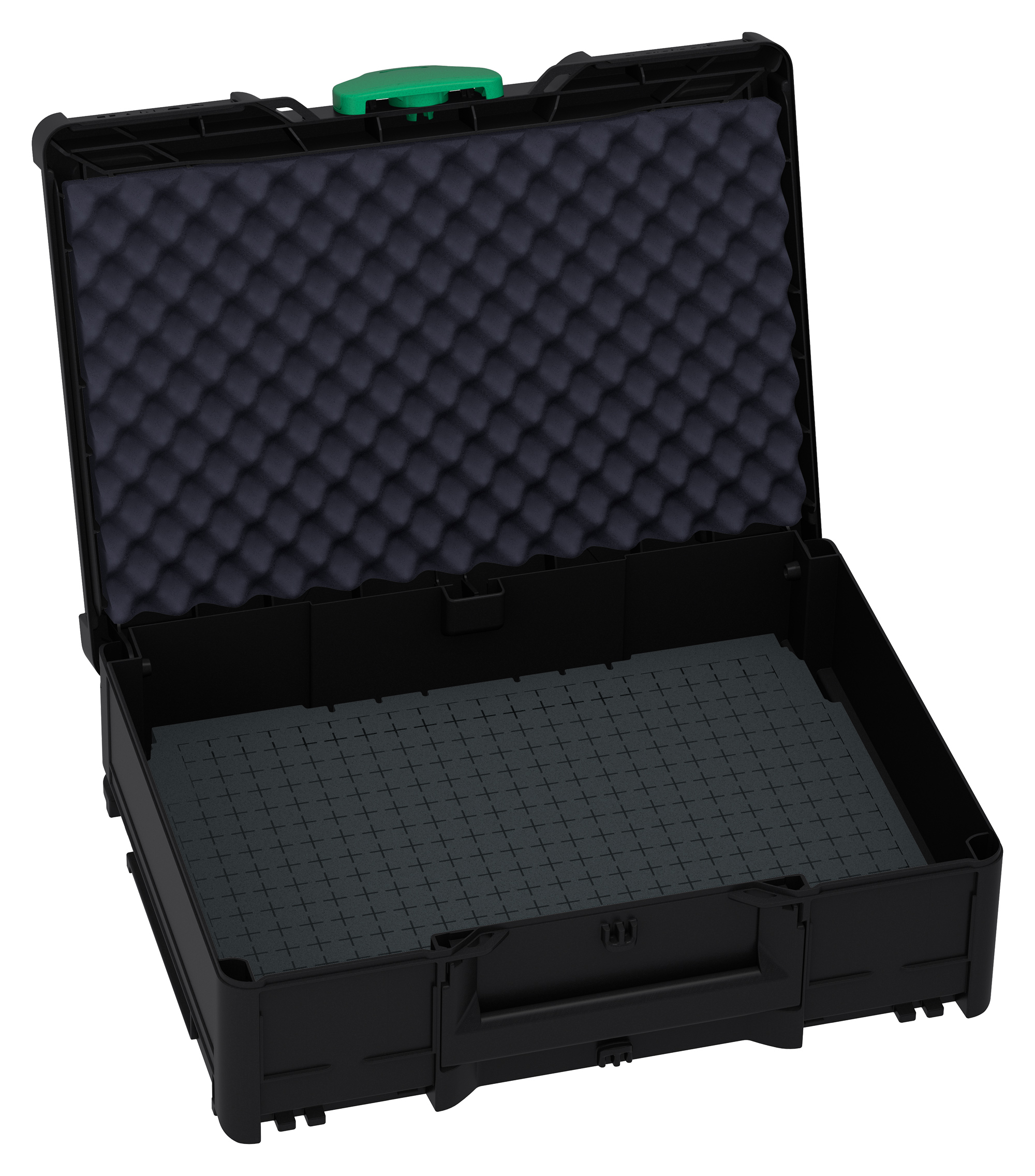 Corps Couleur: noir (RAL 9004) - Couleur de la poignée: noir (RAL 9004) - Couleur de la fermeture: vert signal (HKS 54 K)