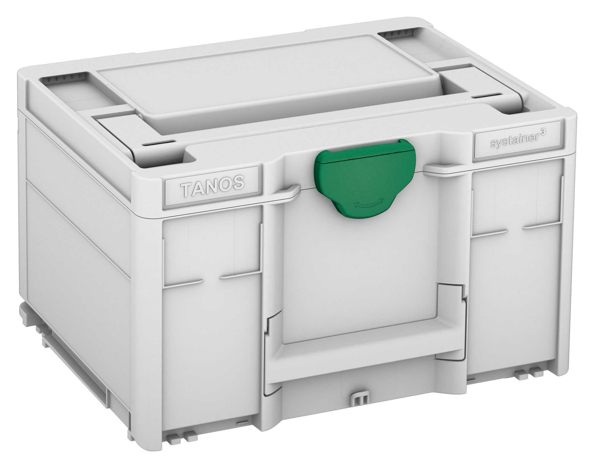 Kleur frame: Lichtgrijs (RAL 7035) - Kleur handgreep: Lichtgrijs (RAL 7035) - Kleur bevestigingsmiddel: Signaalgroen (HKS 54 K)