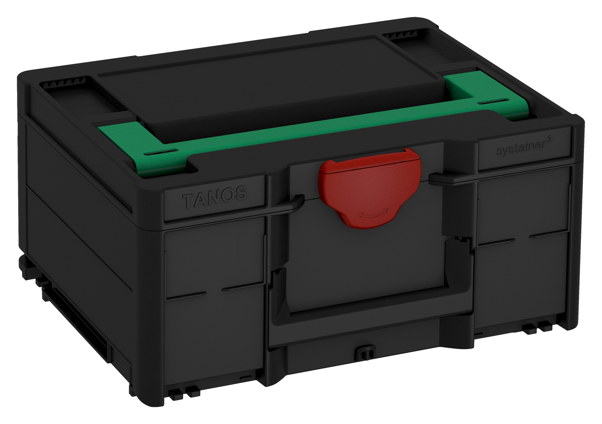 Corps Couleur: noir (RAL 9004) - Couleur de la poignée: vert signal (HKS 54 K) - Couleur de la fermeture: rouge carmin (RAL 3002)