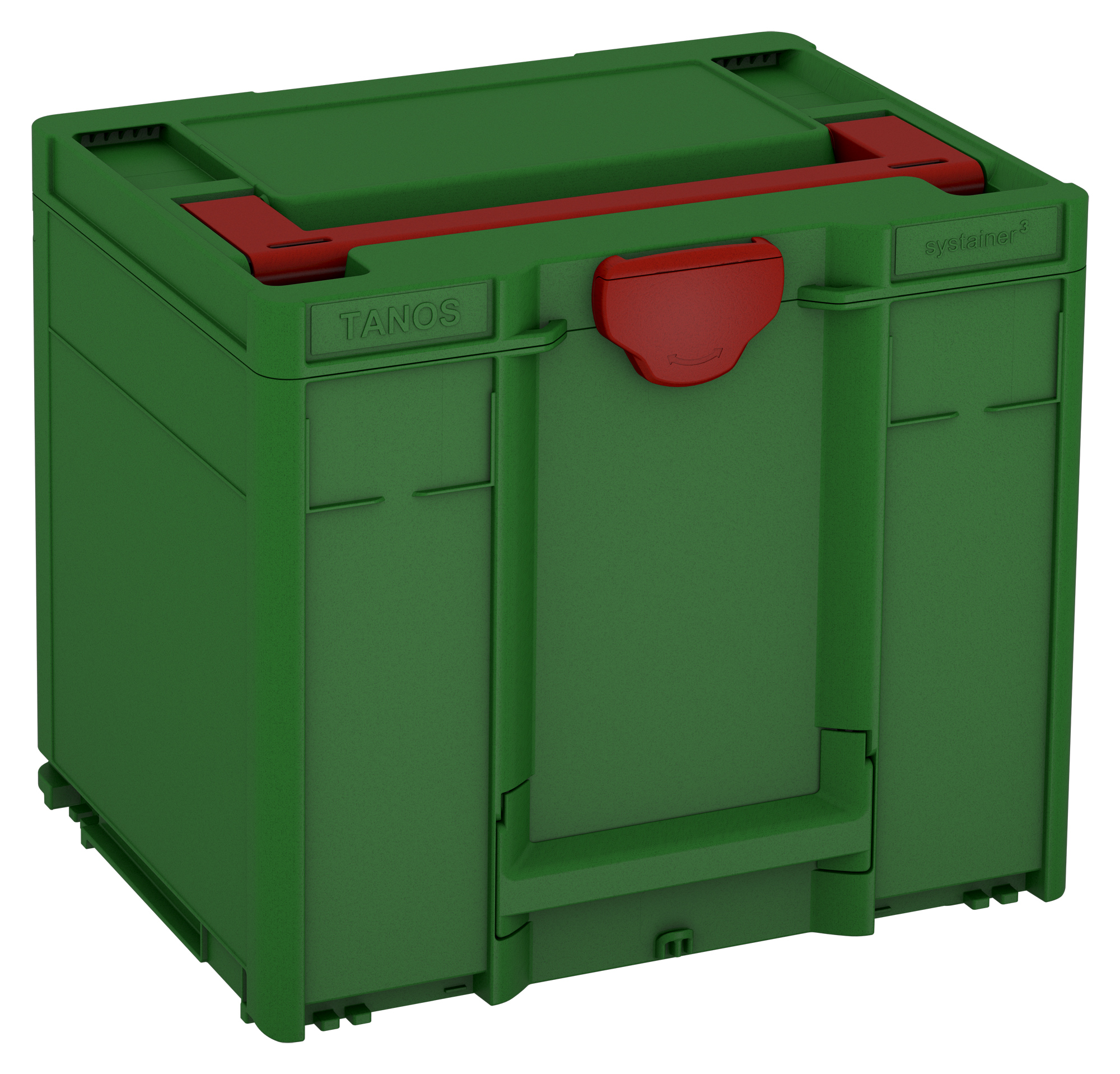 Kleur frame: Smaragdgroen (RAL 6001) - Kleur handgreep: Karmijnrood (RAL 3002) - Kleur bevestigingsmiddel: Karmijnrood (RAL 3002)