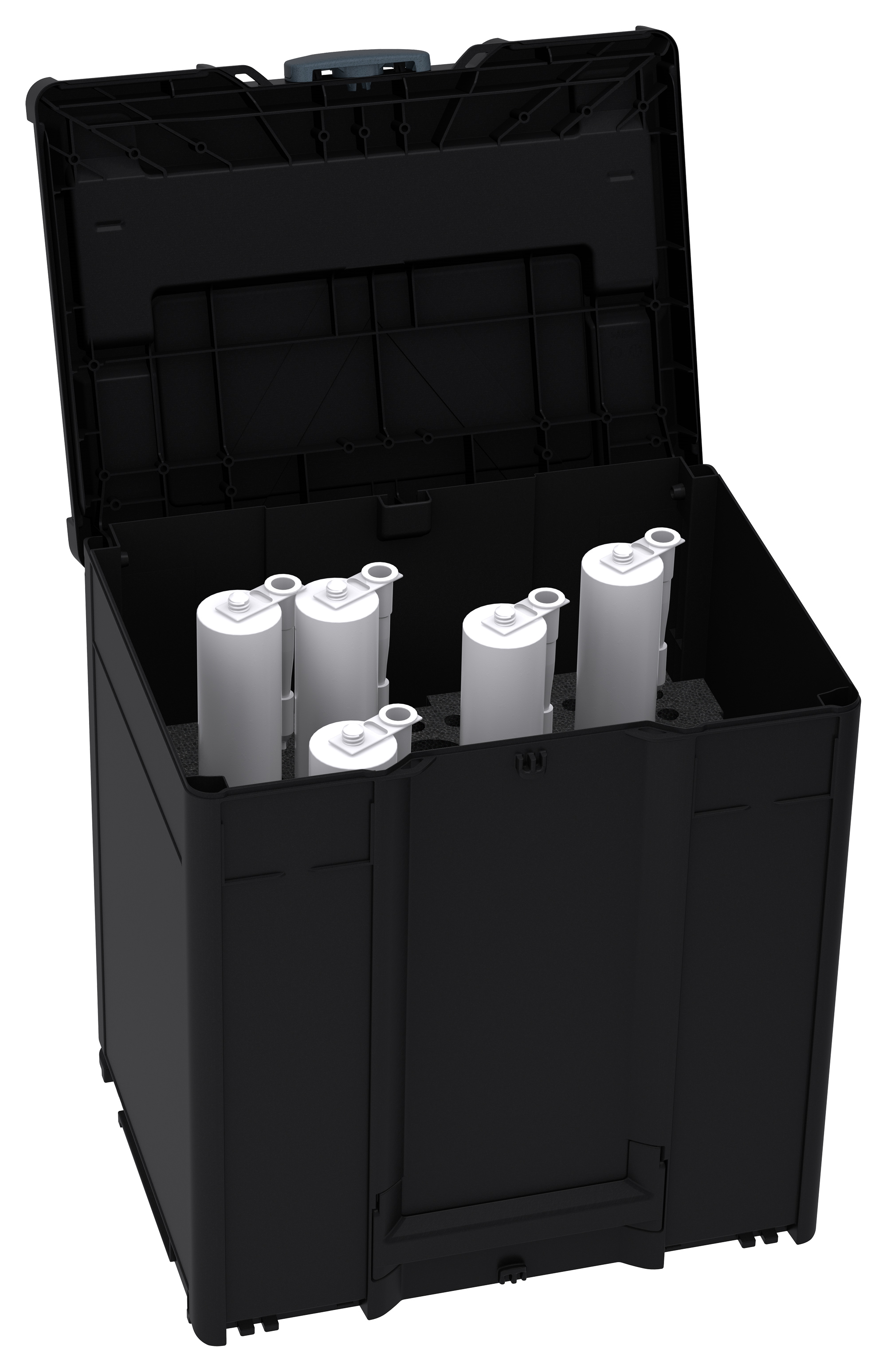 Korpus Farbe: Schwarz (RAL 9004) - Griff Farbe: Schwarz (RAL 9004) - Verschluss Farbe: Anthrazit (RAL 7016)