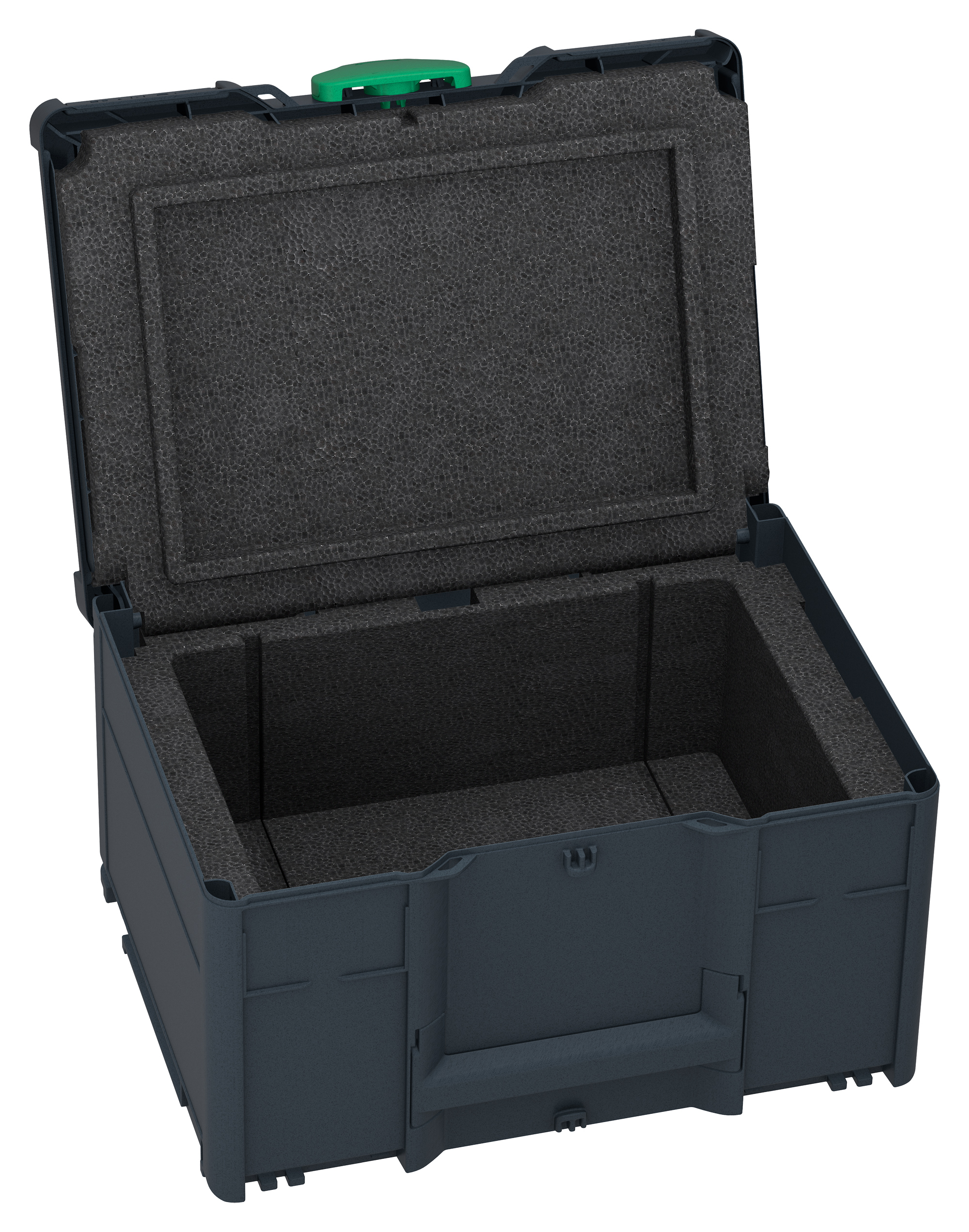 Korpus Farbe: Anthrazit (RAL 7016) - Griff Farbe:  Anthrazit (RAL 7016) - Verschluss Farbe: Signalgrün (HKS 54 K)