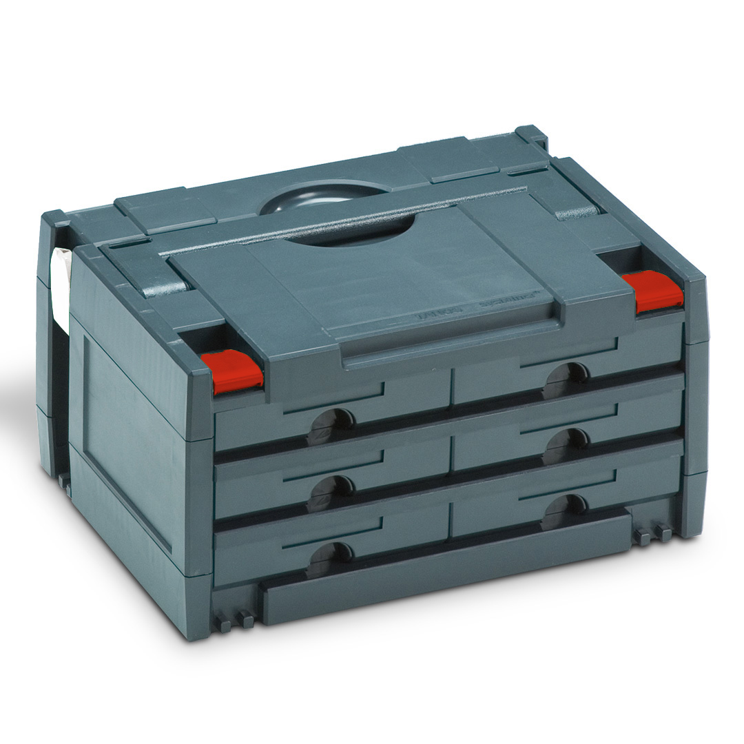systainer® III à tiroirs - variante 4 | anthracite (RAL 7016) | rouge ...