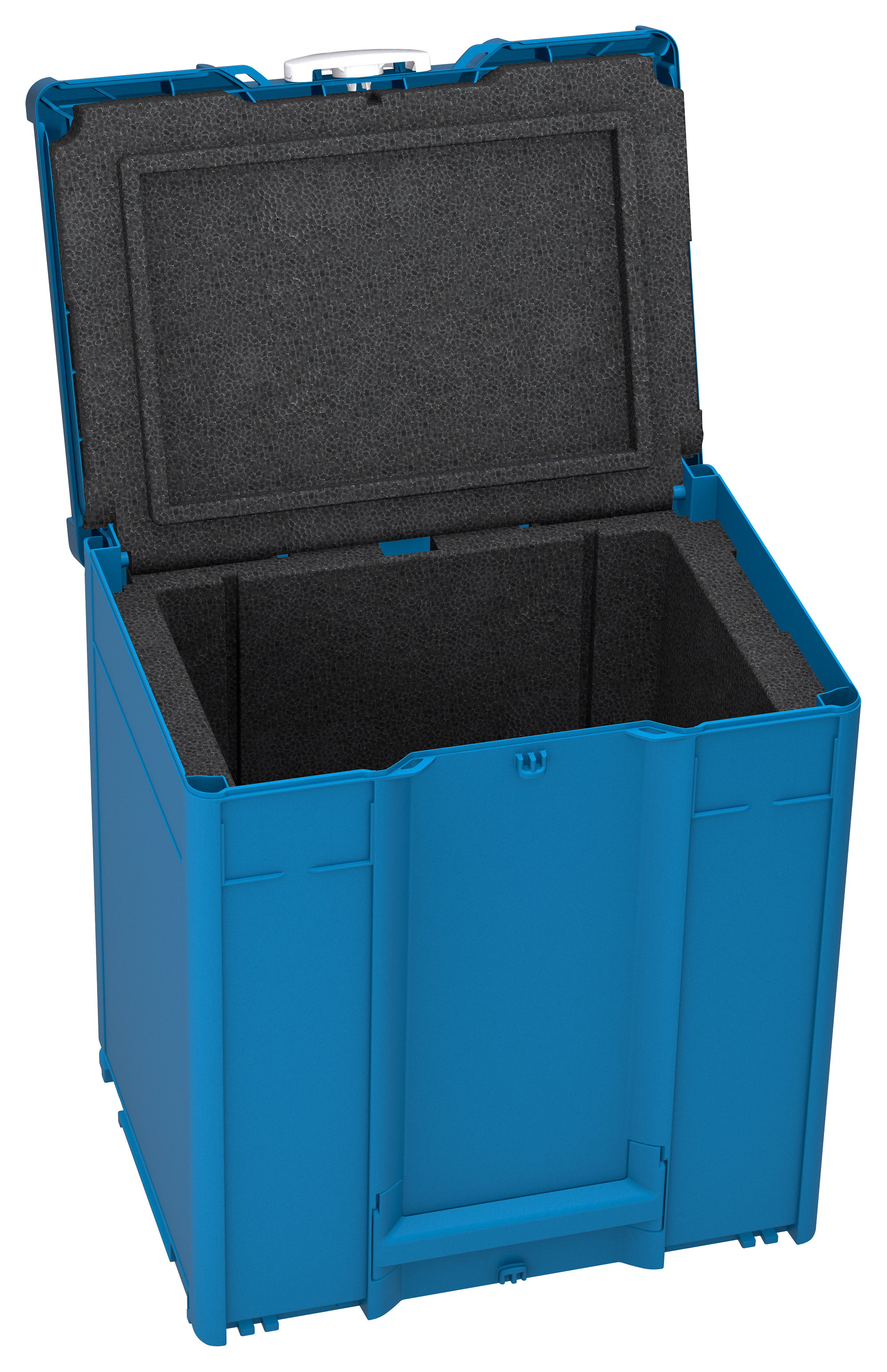 Korpus Farbe: Himmelblau (RAL 5015) - Griff Farbe: Schwarz (RAL 9004) - Verschluss Farbe: Weiß (RAL 9016)