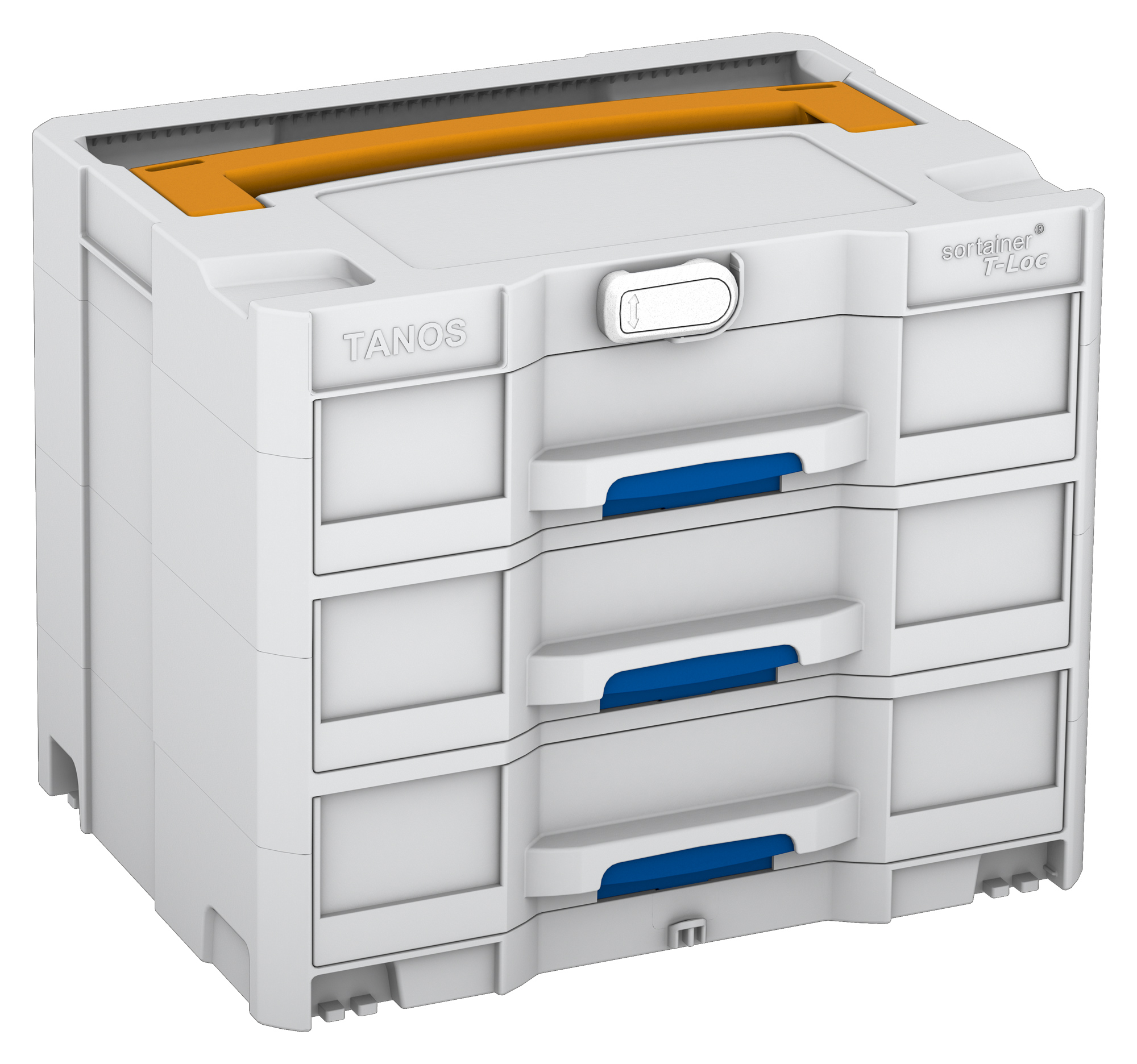 Corps Couleur: gris clair (RAL 7035) - Couleur de la poignée: jaune narcisse (RAL 1007) - Couleur de la fermeture: blanc (RAL 9016)