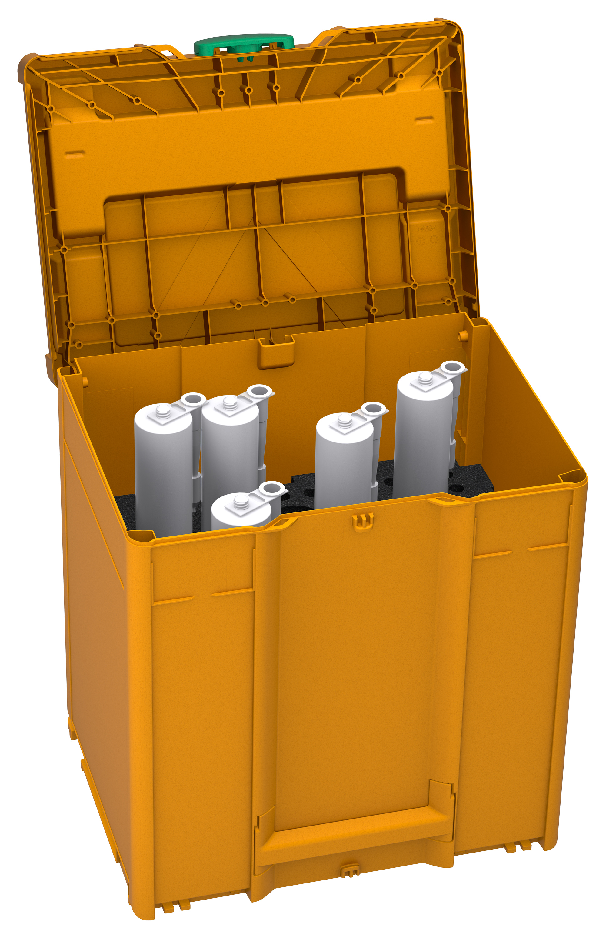 Corps Couleur: jaune narcisse (RAL 1007) - Couleur de la poignée: jaune narcisse (RAL 1007) - Couleur de la fermeture: vert signal (HKS 54 K)