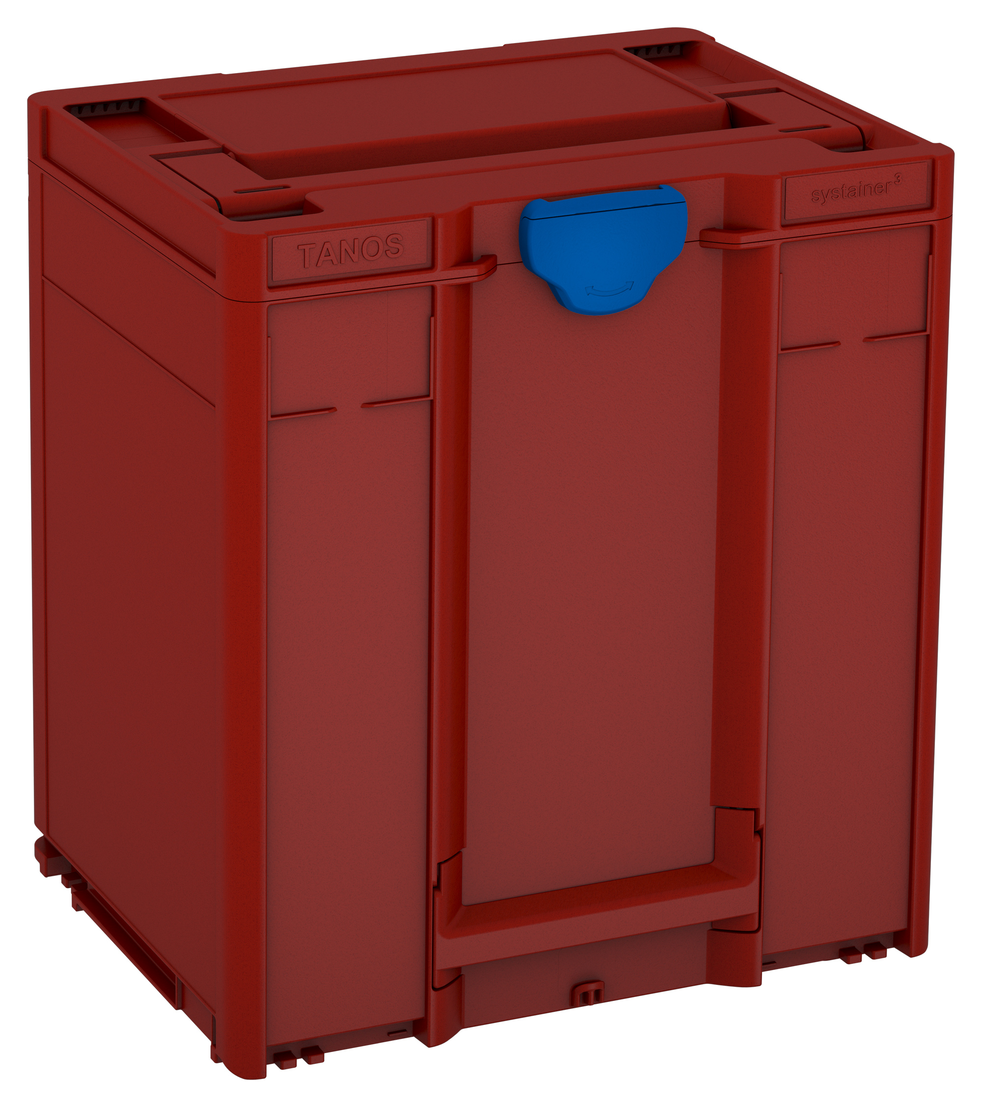 Korpus Farbe: Karminrot (RAL 3002) - Griff Farbe: Karminrot (RAL 3002) - Verschluss Farbe: Signalblau (HKS 43 K)
