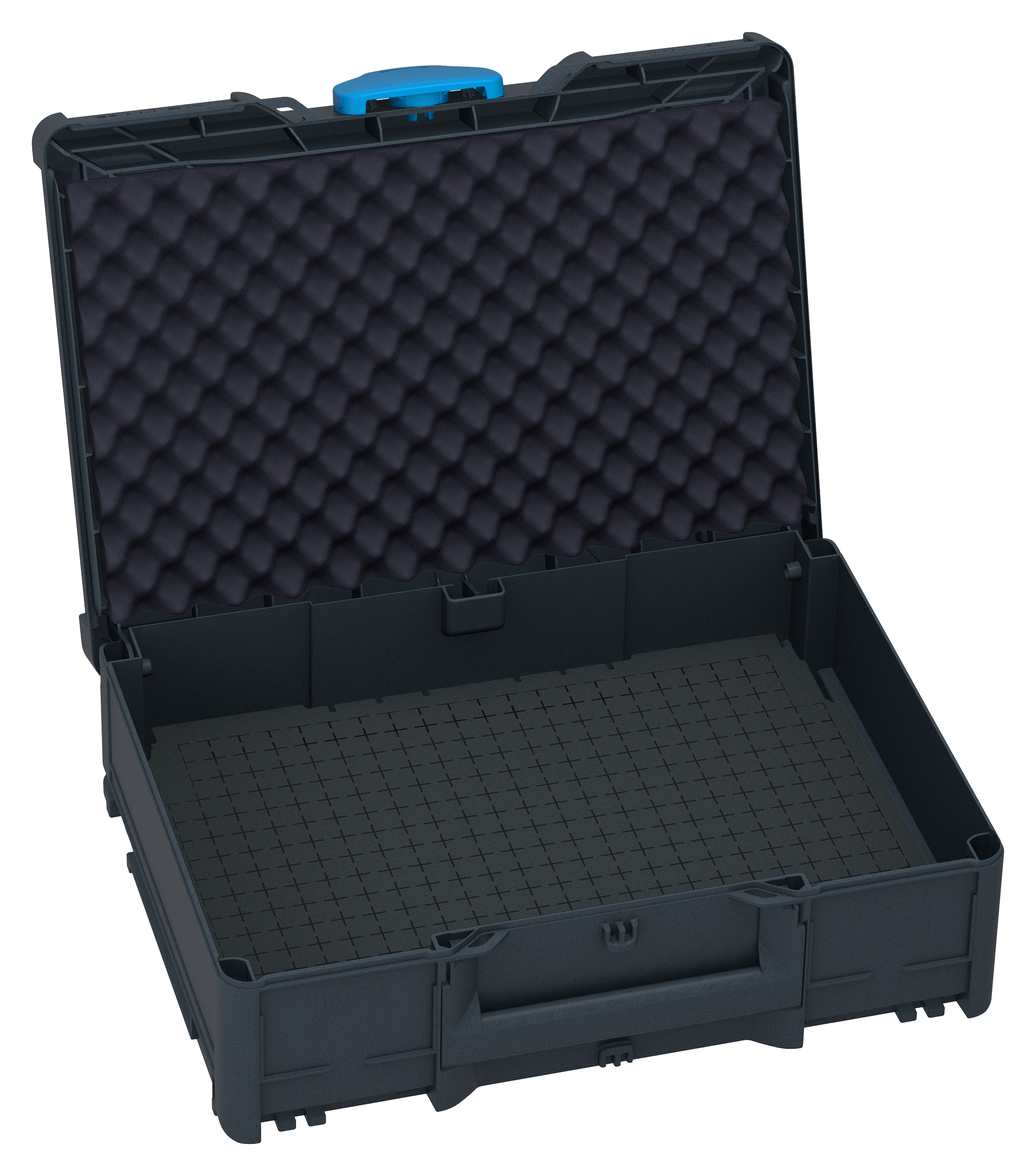 Corps Couleur: anthracite (RAL 7016) - Couleur de la poignée: anthracite (RAL 7016) - Couleur de la fermeture: bleu ciel (RAL 5015)