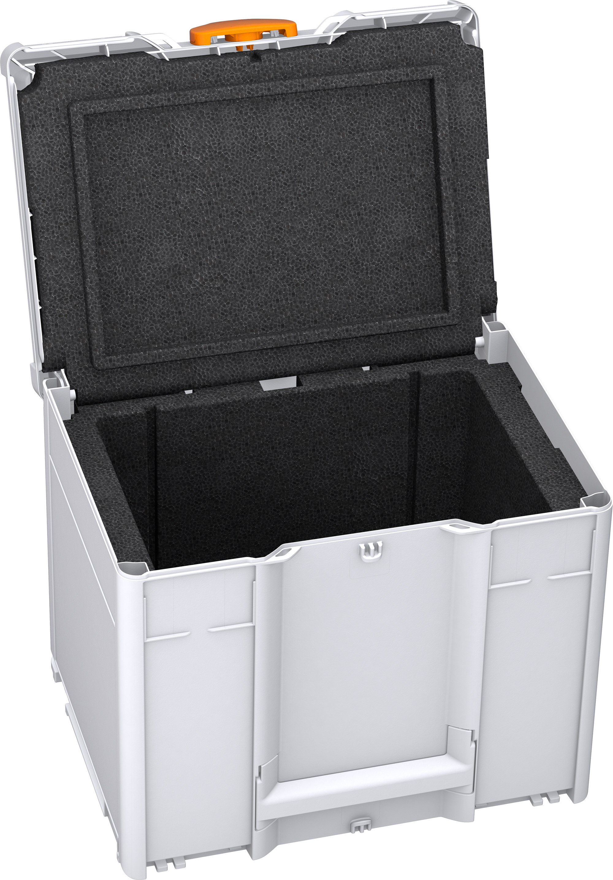 Corps Couleur: gris clair (RAL 7035) - Couleur de la poignée: gris clair (RAL 7035) - Couleur de la fermeture: orange foncé (RAL 2011)