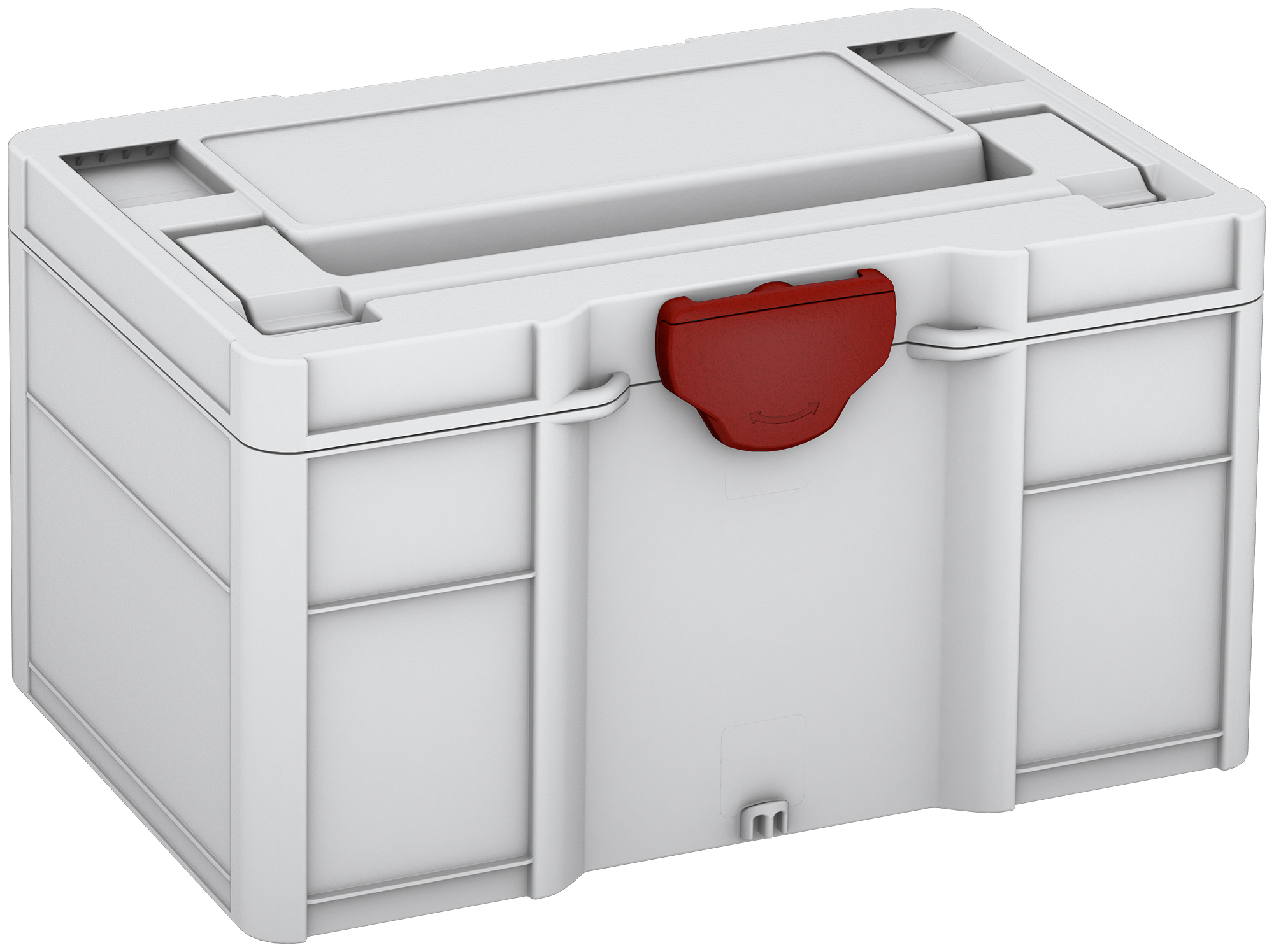 Corps Couleur: gris clair (RAL 7035) - Couleur de la fermeture: rouge carmin (RAL 3002)