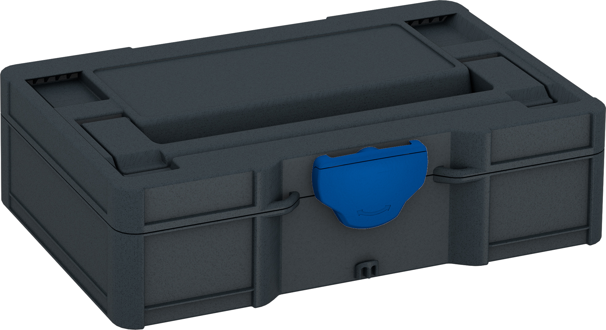 Korpus Farbe: Anthrazit (RAL 7016) - Verschluss Farbe: Signalblau (HKS 43 K)