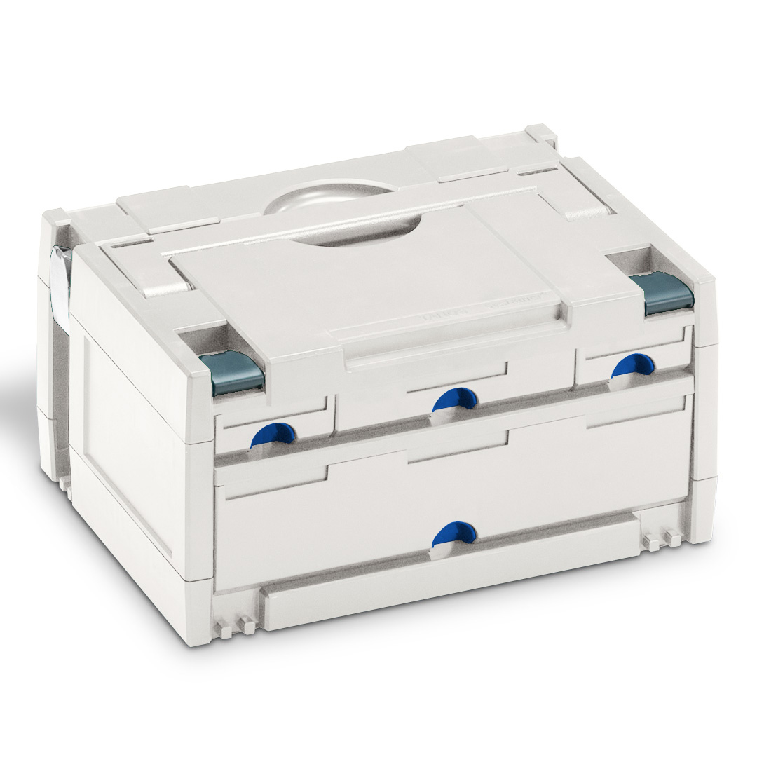 Kleur frame: Lichtgrijs (RAL 7035) - Kleur kliksluiting achterzijde: Antraciet (RAL 7016) - Kleur kliksluiting voorzijde: Lichtgrijs (RAL 7035)