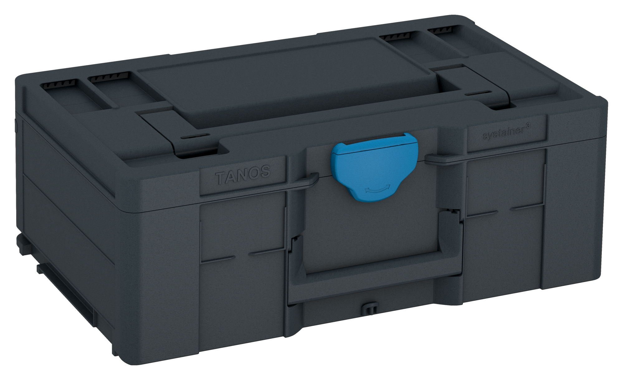 Kleur frame: Antraciet (RAL 7016) - Kleur handgreep: Antraciet (RAL 7016) - Kleur bevestigingsmiddel: Hemelsblauw (RAL 5015)