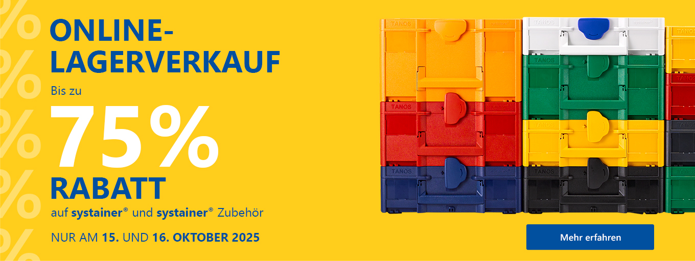 MI 15. Oktober, DO 16. Oktober, Online-Lagerverkauf 2025 bis zu 75% Rabatt