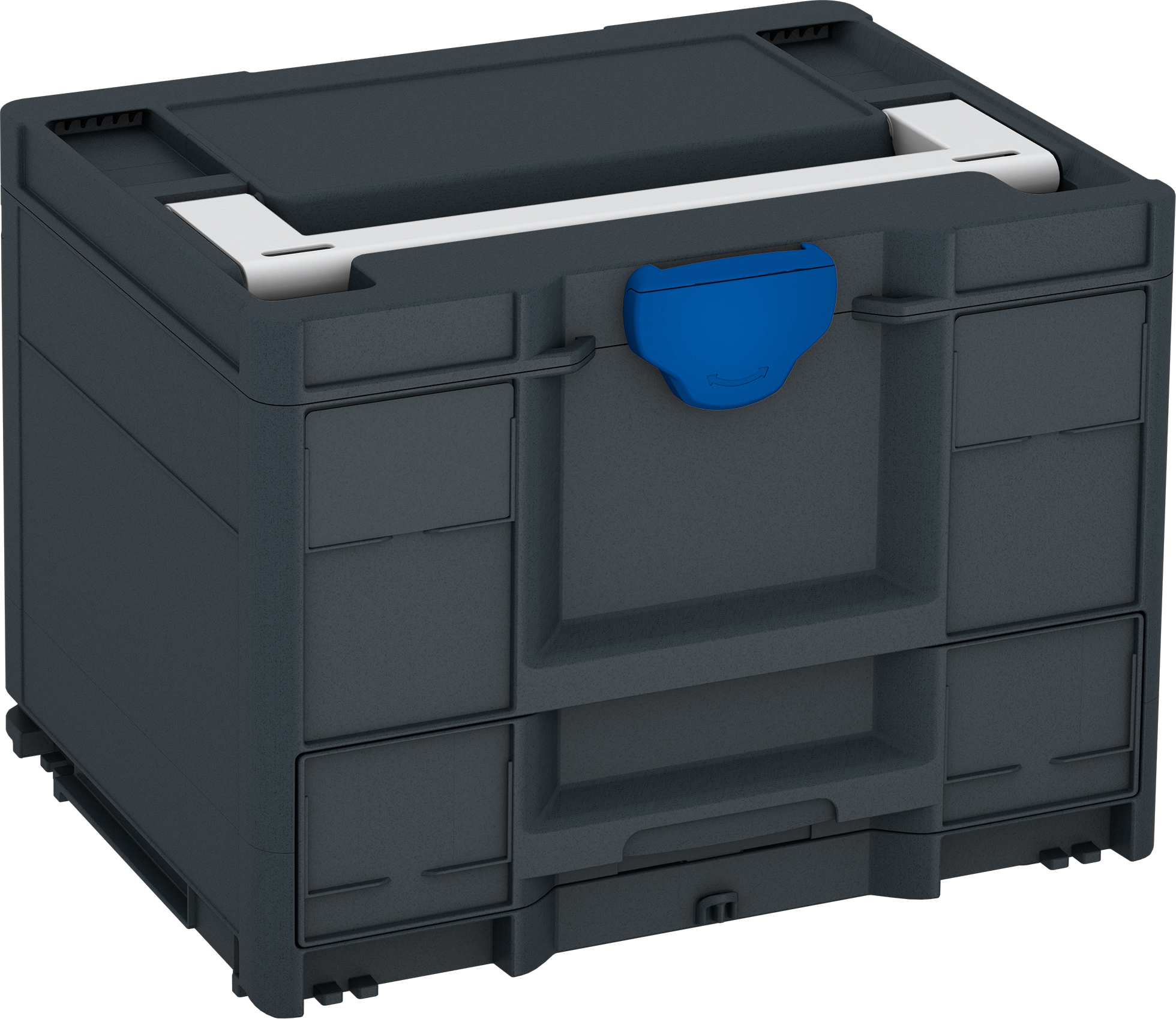 Corps Couleur: anthracite (RAL 7016) - Couleur de la poignée: gris clair (RAL 7035) - Couleur de la fermeture: bleu signal (HKS 43 K)