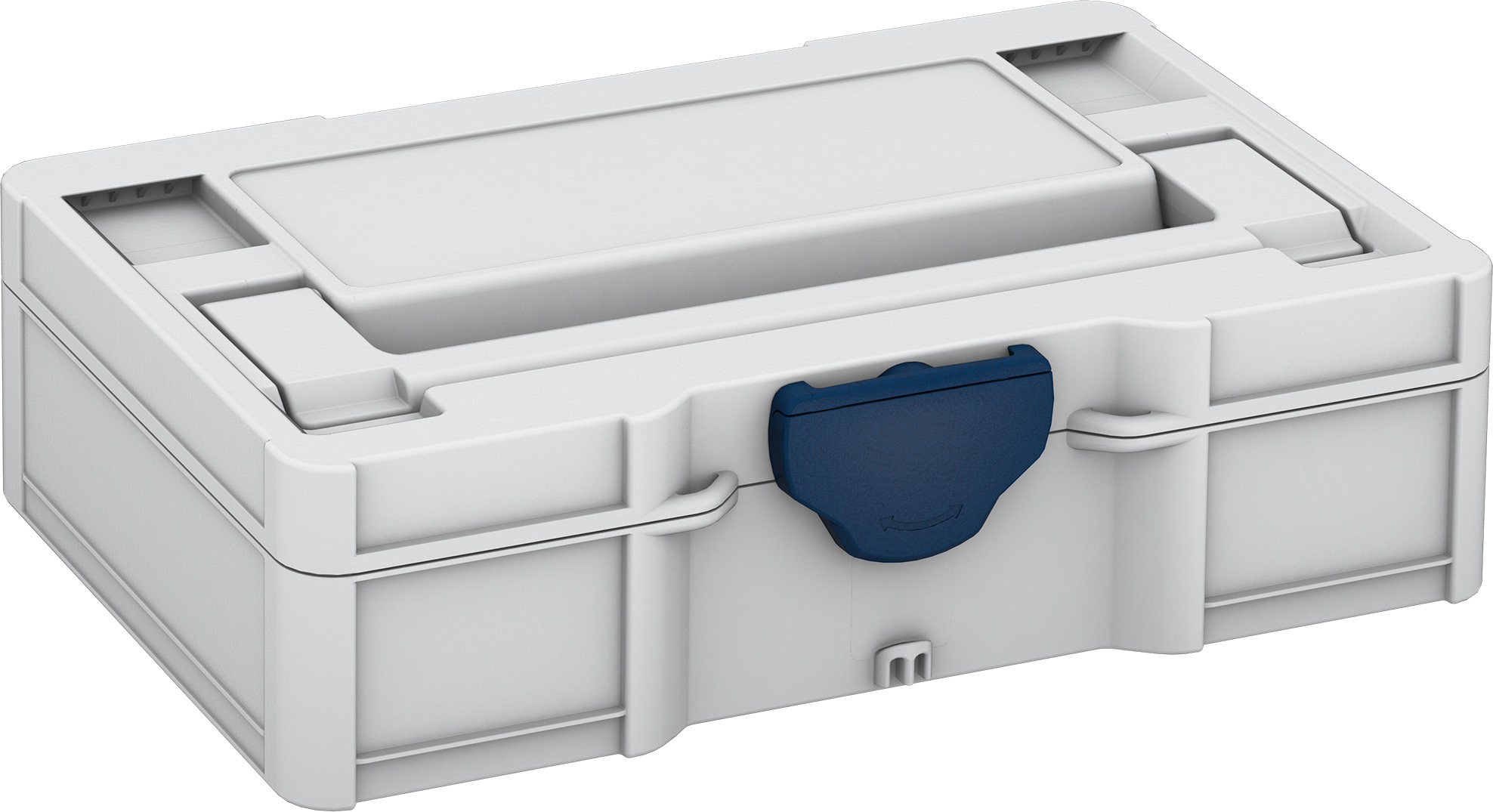 Kleur frame: Lichtgrijs (RAL 7035) - Kleur bevestigingsmiddel: Saffierblauw (RAL 5003)