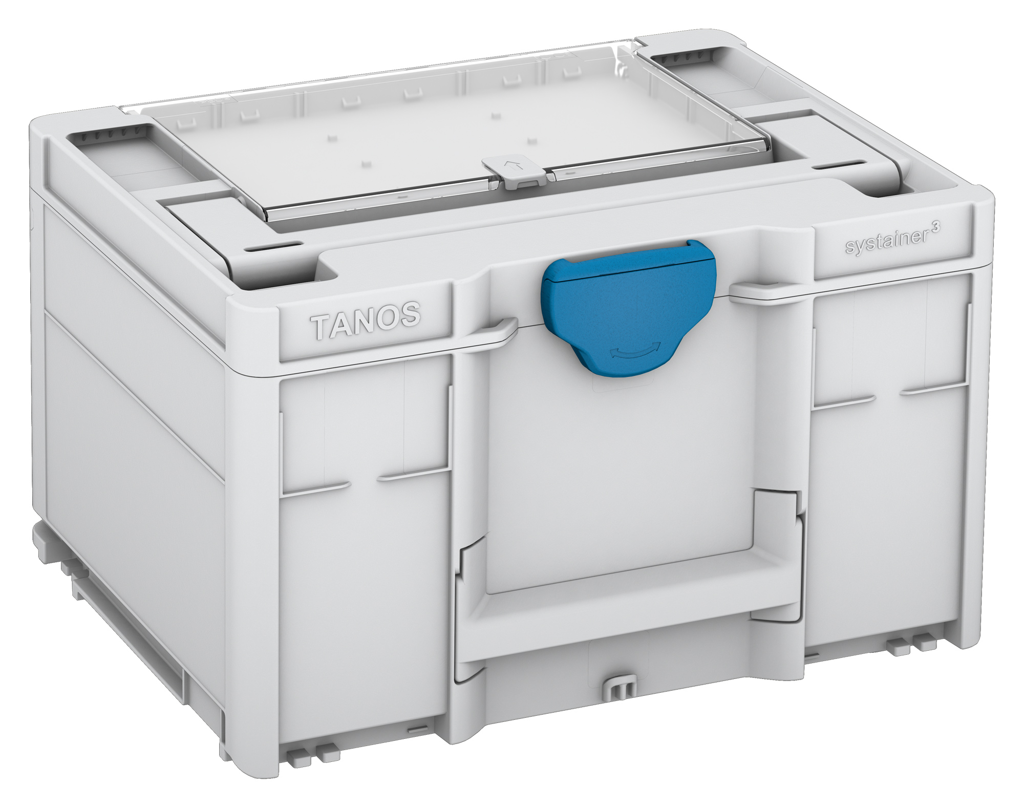 Corps Couleur: gris clair (RAL 7035) - Couleur de la poignée: gris clair (RAL 7035) - Couleur de la fermeture: bleu ciel (RAL 5015)