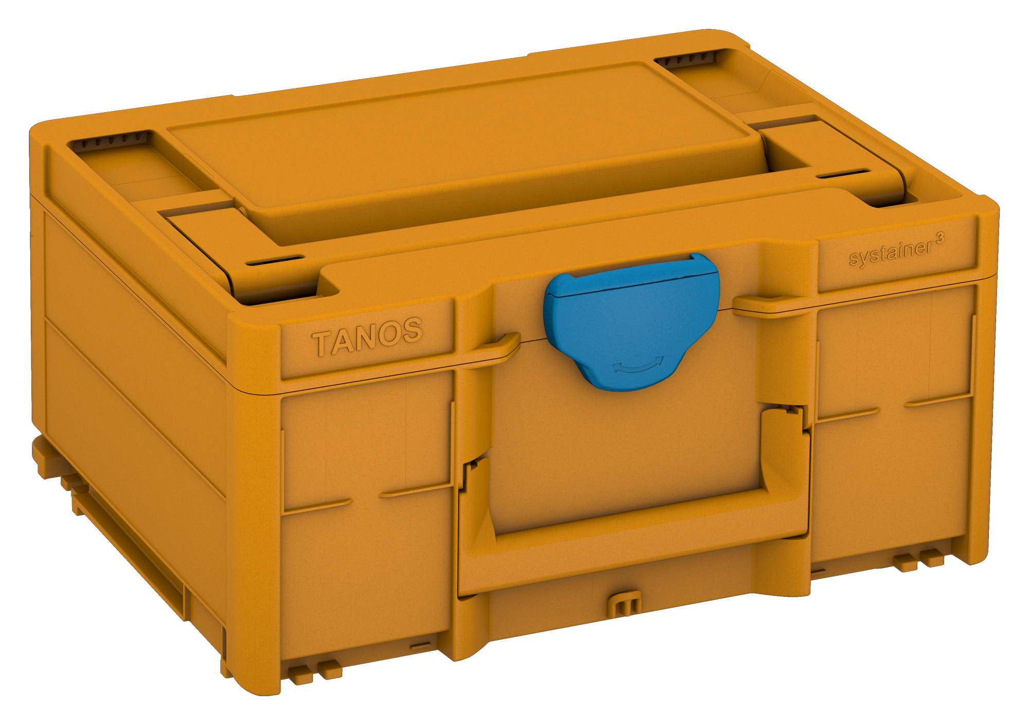 Kleur frame: Narcissengeel (RAL 1007) - Kleur handgreep: Narcissengeel (RAL 1007) - Kleur bevestigingsmiddel: Hemelsblauw (RAL 5015)