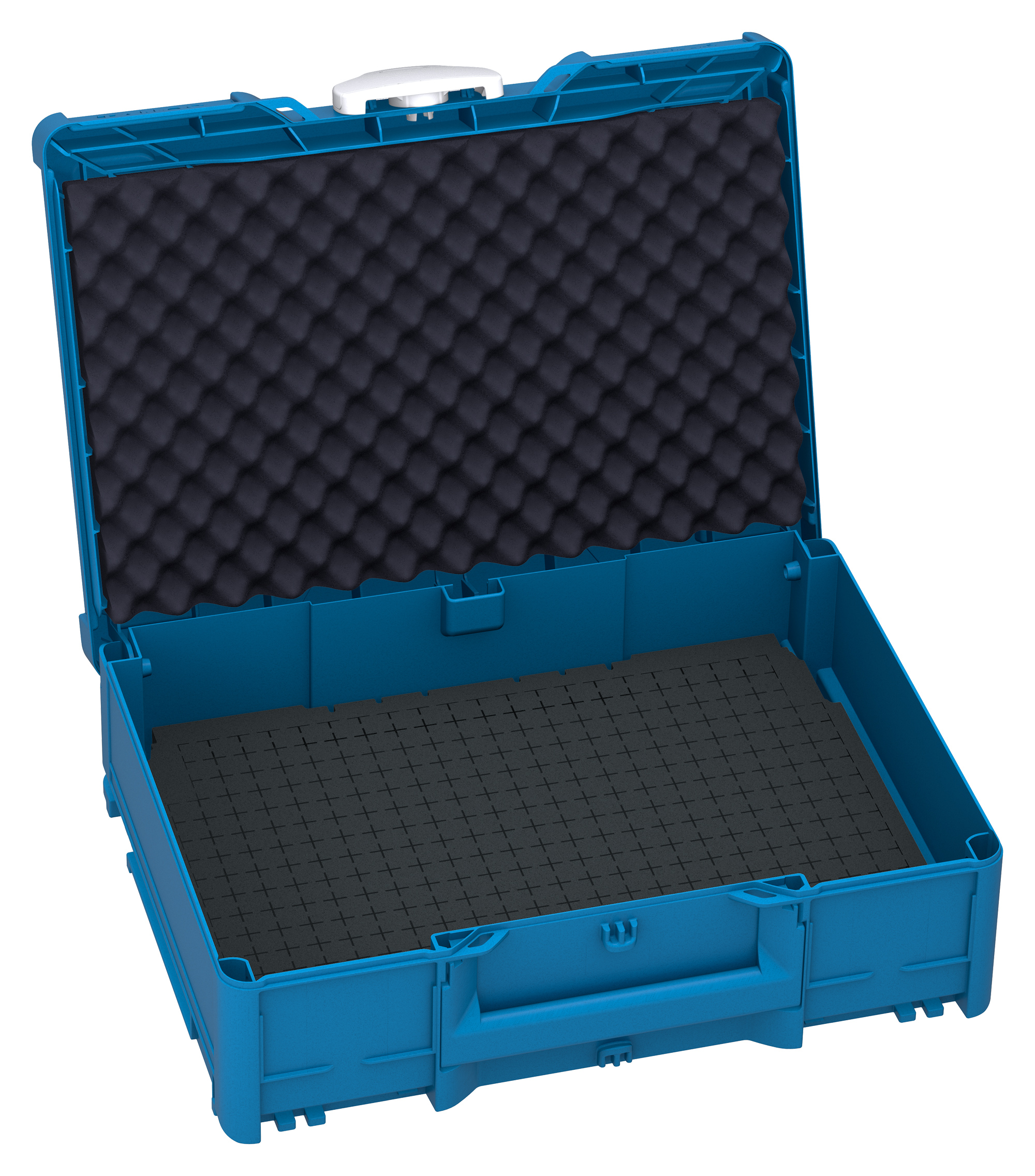 Kleur frame: Hemelsblauw (RAL 5015) - Kleur handgreep: Dieporanje (RAL 2011) - Kleur bevestigingsmiddel: Lichtgrijs (RAL 7035)