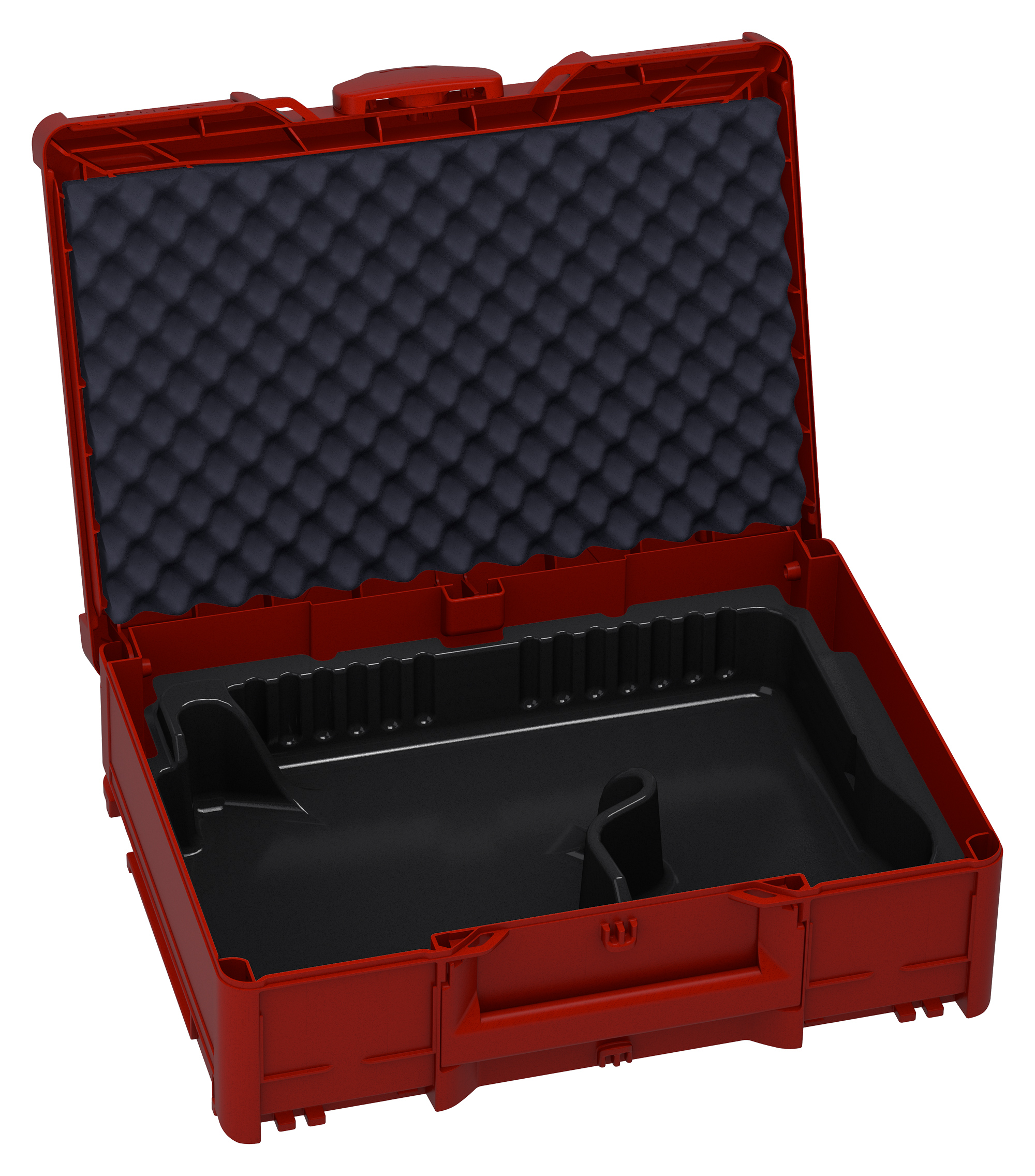 Kleur frame: Karmijnrood (RAL 3002) - Kleur handgreep: Lichtgrijs (RAL 7035) - Kleur bevestigingsmiddel: Karmijnrood (RAL 3002)