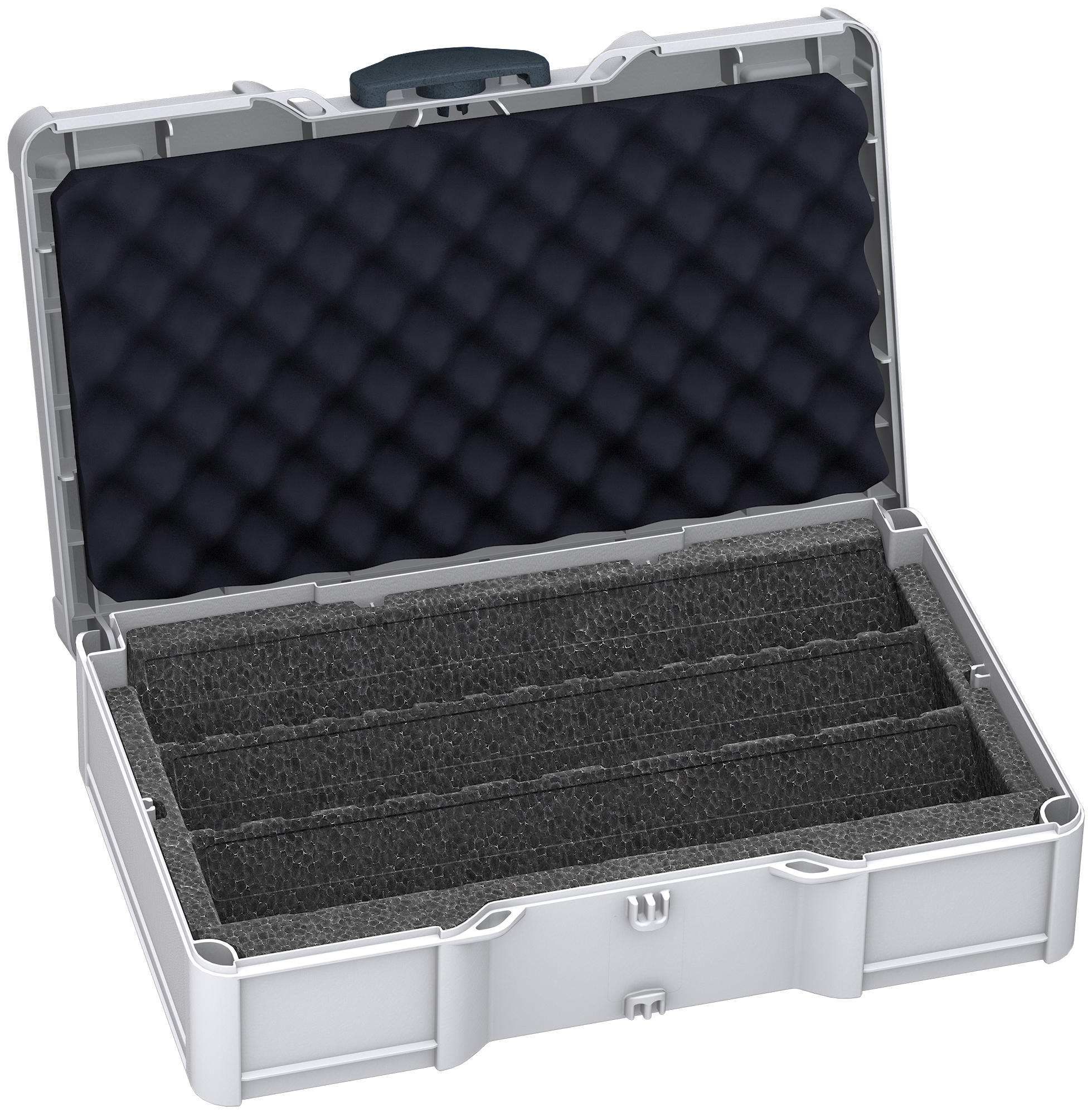 Corps Couleur: gris clair (RAL 7035) - Couleur de la poignée: gris clair (RAL 7035) - Couleur de la fermeture: anthracite (RAL 7016)