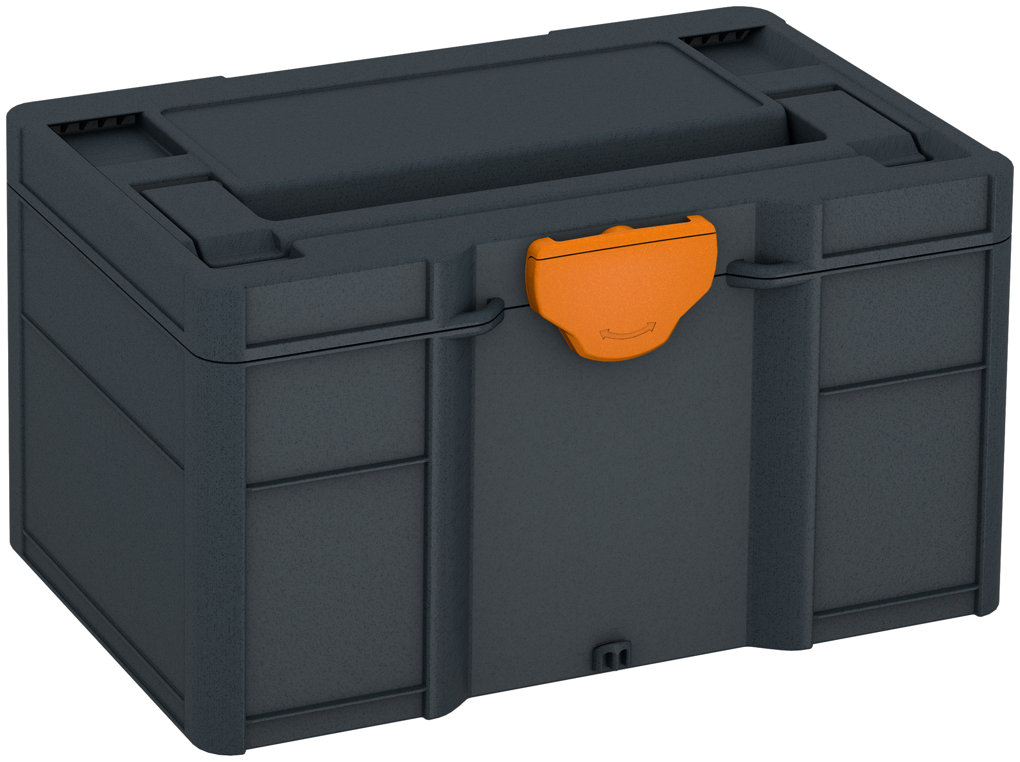 Korpus Farbe: Anthrazit (RAL 7016) - Verschluss Farbe: Tieforange (RAL 2011)