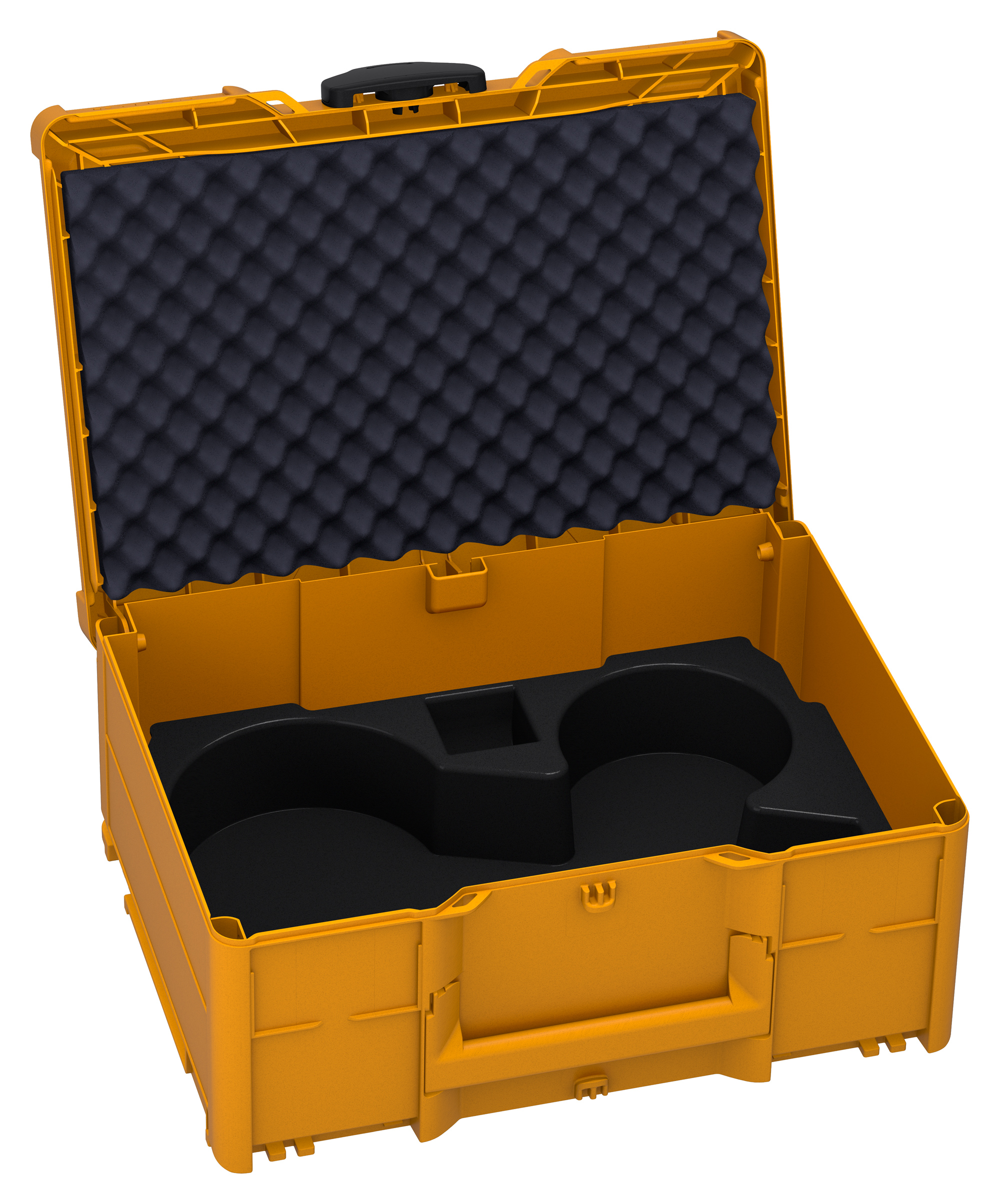 Kleur frame: Narcissengeel (RAL 1007) - Kleur handgreep: Dieporanje (RAL 2011) - Kleur bevestigingsmiddel: Zwart (RAL 9004)