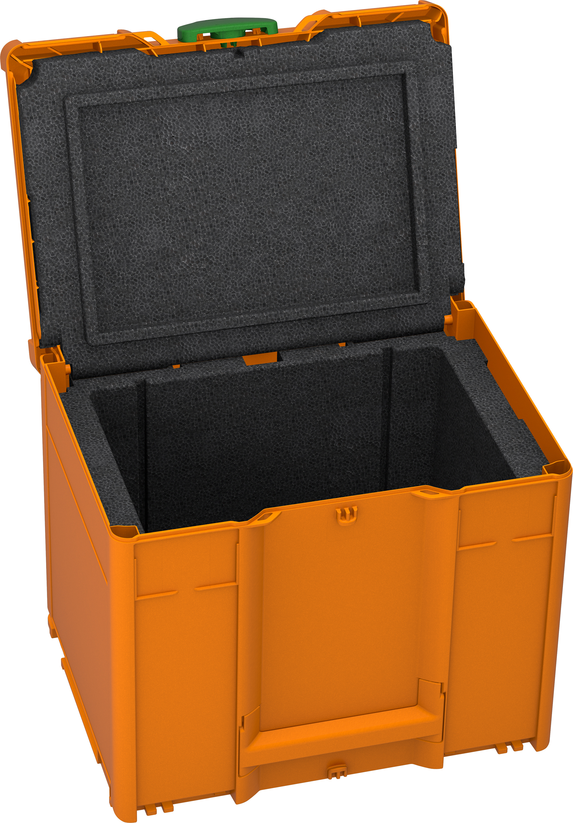 Kleur frame: Dieporanje (RAL 2011) - Kleur handgreep: Dieporanje (RAL 2011) - Kleur bevestigingsmiddel: Smaragdgroen (RAL 6001)