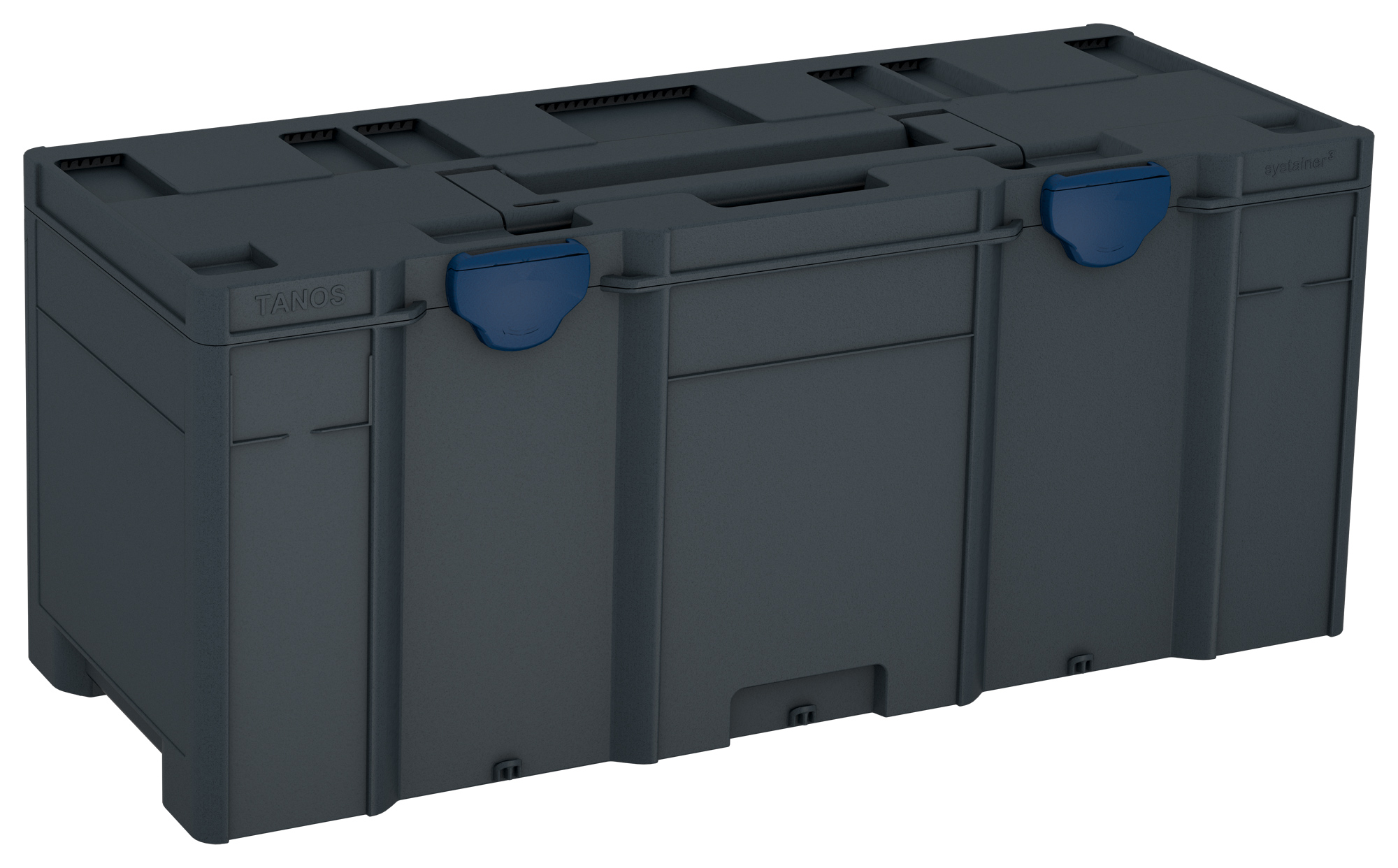 Korpus Farbe: Anthrazit (RAL 7016) - Griff Farbe:  Anthrazit (RAL 7016) - Verschluss Farbe: Saphirblau (RAL 5003)