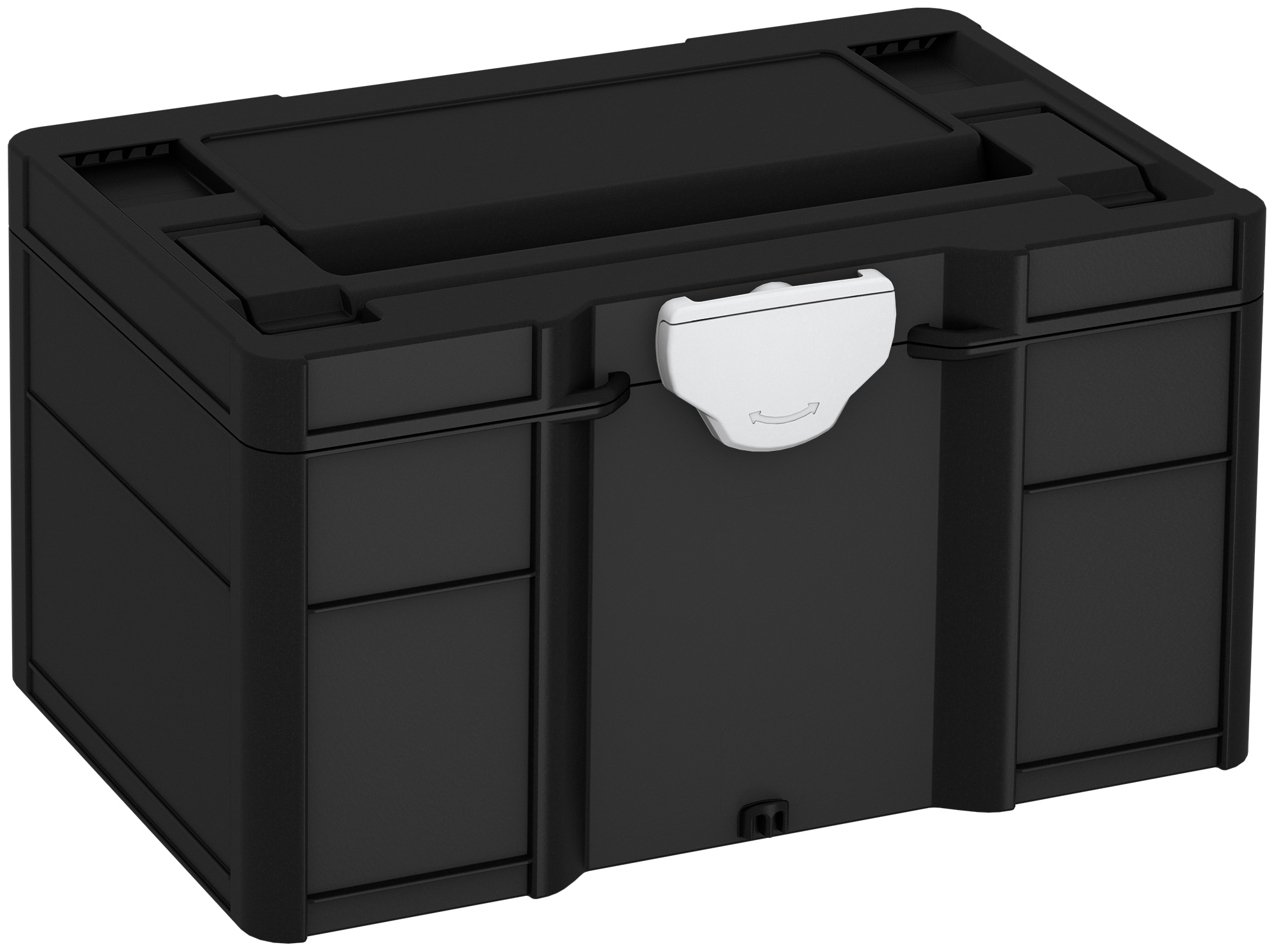 Korpus Farbe: Schwarz (RAL 9004) - Verschluss Farbe:  Lichtgrau (RAL 7035)