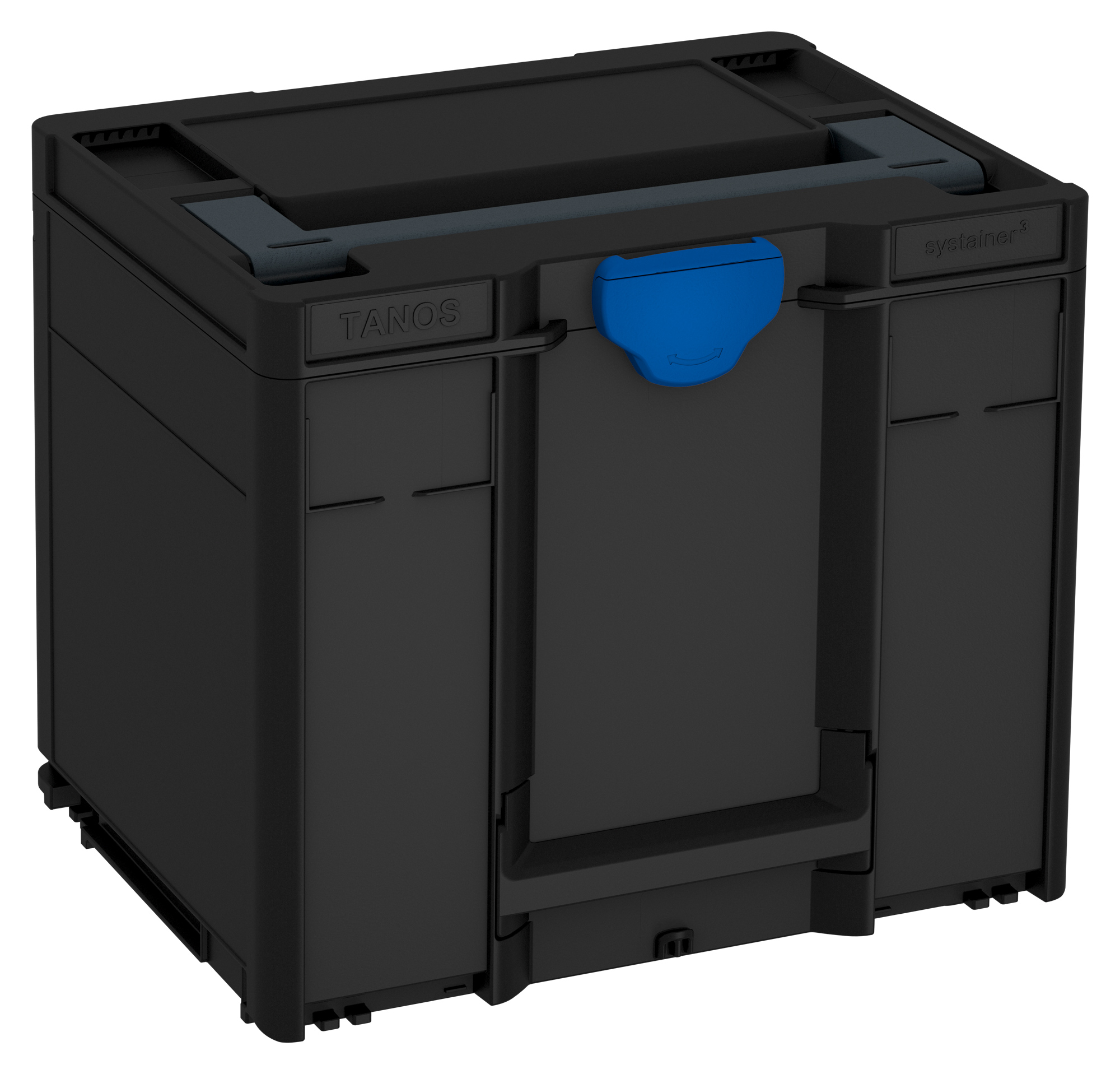 Korpus Farbe: Schwarz (RAL 9004) - Griff Farbe:  Anthrazit (RAL 7016) - Verschluss Farbe: Signalblau (HKS 43 K)