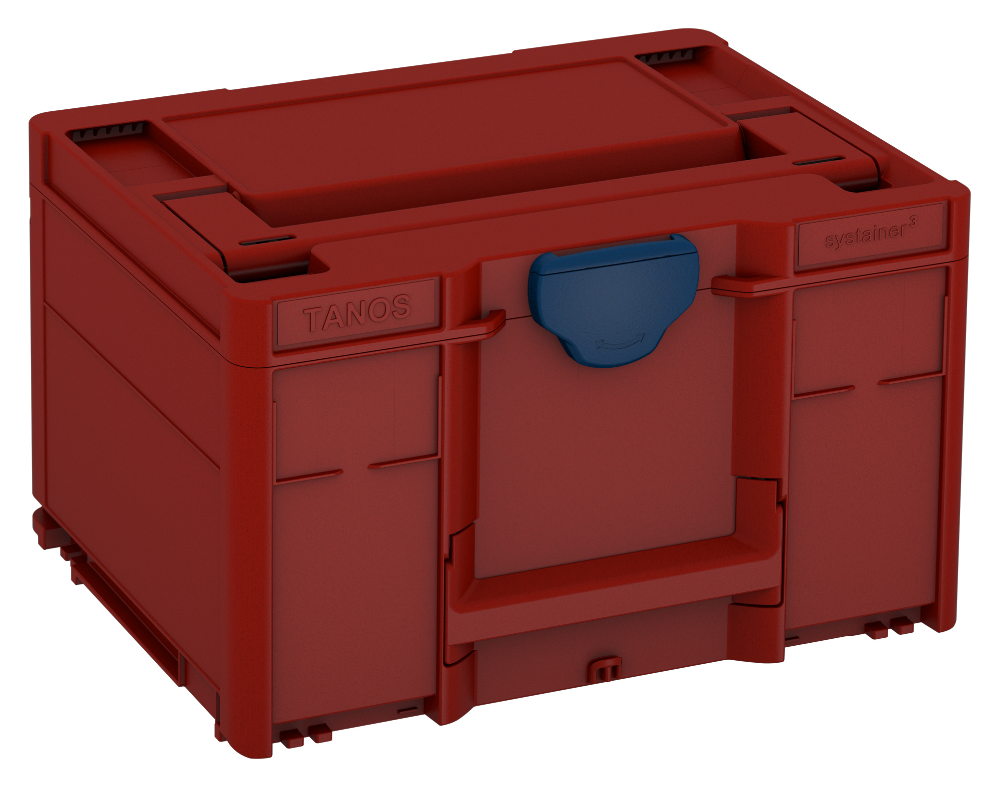 Korpus Farbe: Karminrot (RAL 3002) - Griff Farbe: Karminrot (RAL 3002) - Verschluss Farbe: Saphirblau (RAL 5003)