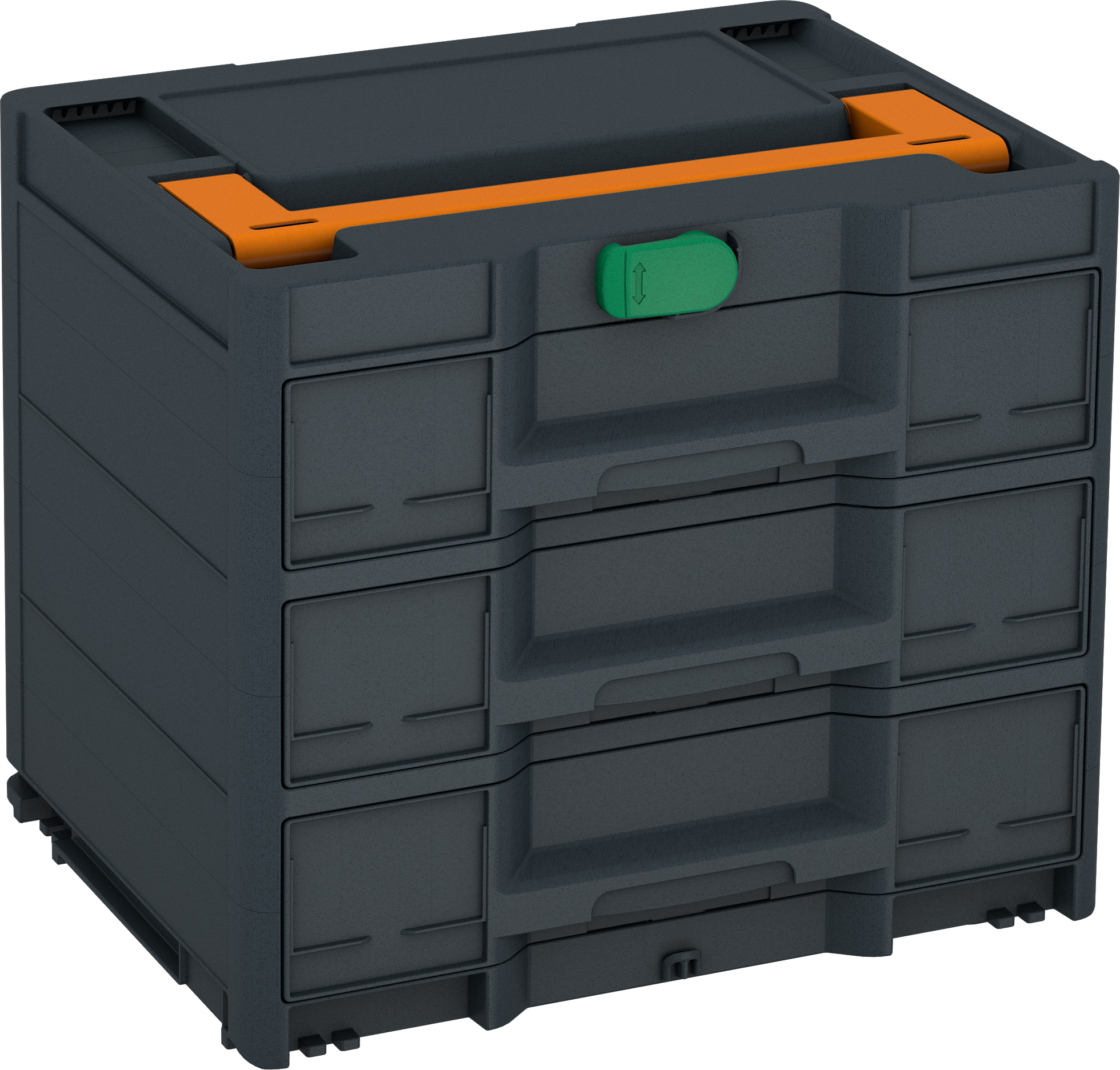 Corps Couleur: anthracite (RAL 7016) - Couleur de la poignée: orange foncé (RAL 2011) - Couleur de la fermeture: vert signal (HKS 54 K)