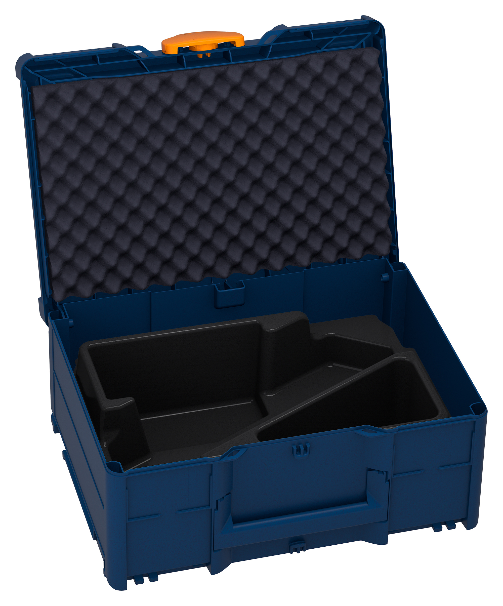 Korpus Farbe: Saphirblau (RAL 5003) - Griff Farbe: Saphirblau (RAL 5003) - Verschluss Farbe: Tieforange (RAL 2011)