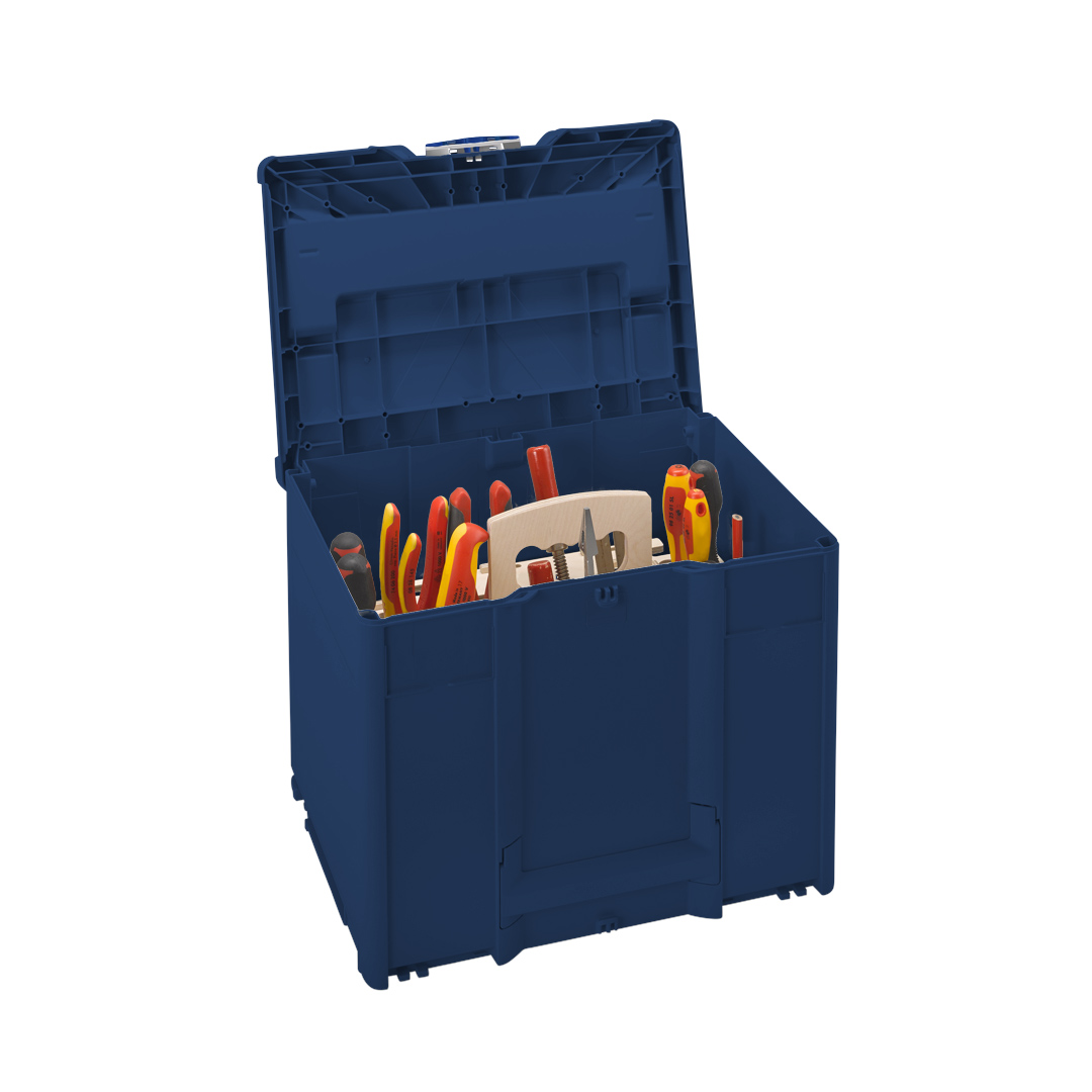 Kleur frame: Saffierblauw (RAL 5003) - Kleur handgreep: Saffierblauw (RAL 5003) - Kleur bevestigingsmiddel: Signaalblauw (HKS 43 K)