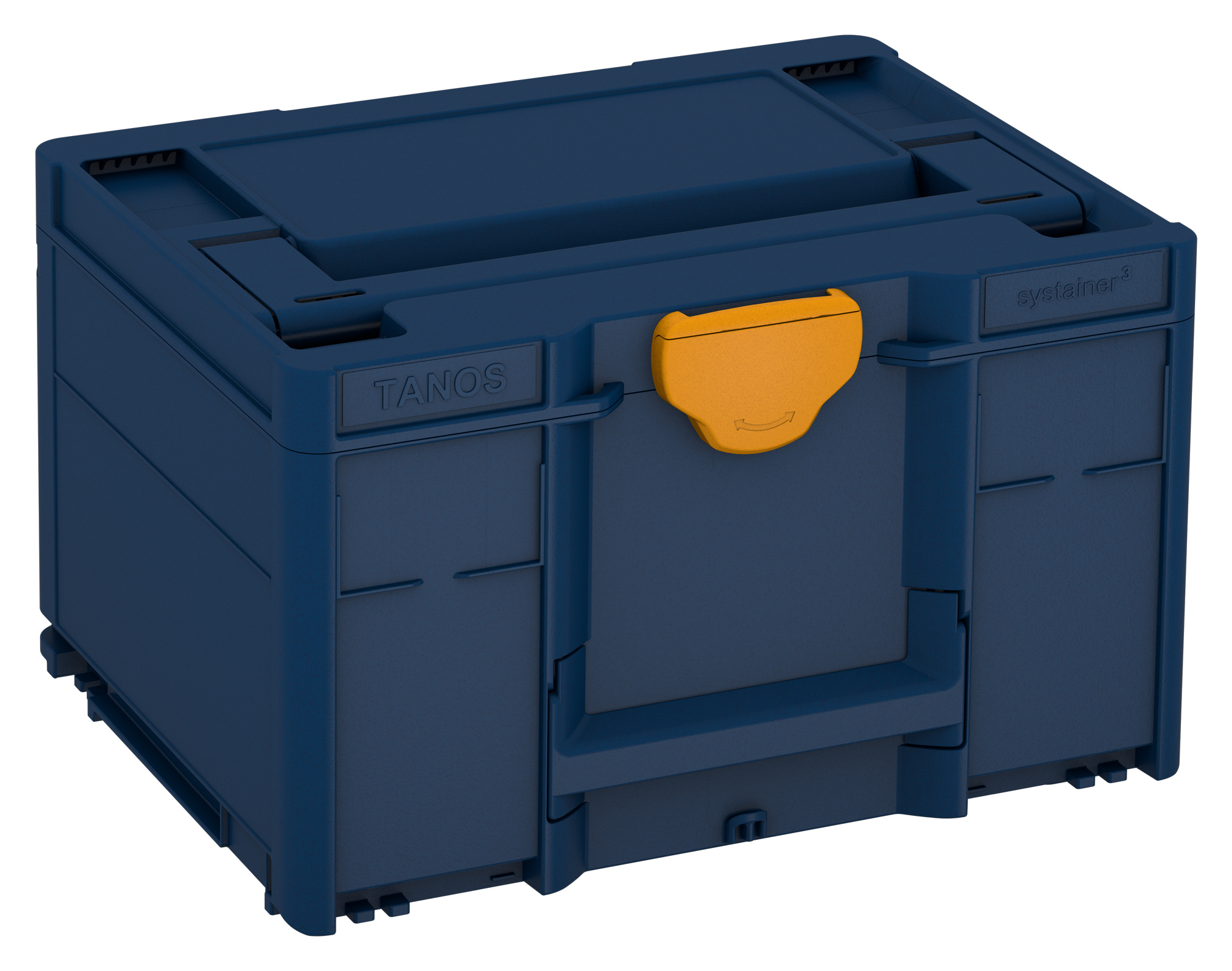 Kleur frame: Saffierblauw (RAL 5003) - Kleur handgreep: Saffierblauw (RAL 5003) - Kleur bevestigingsmiddel: Narcissengeel (RAL 1007)