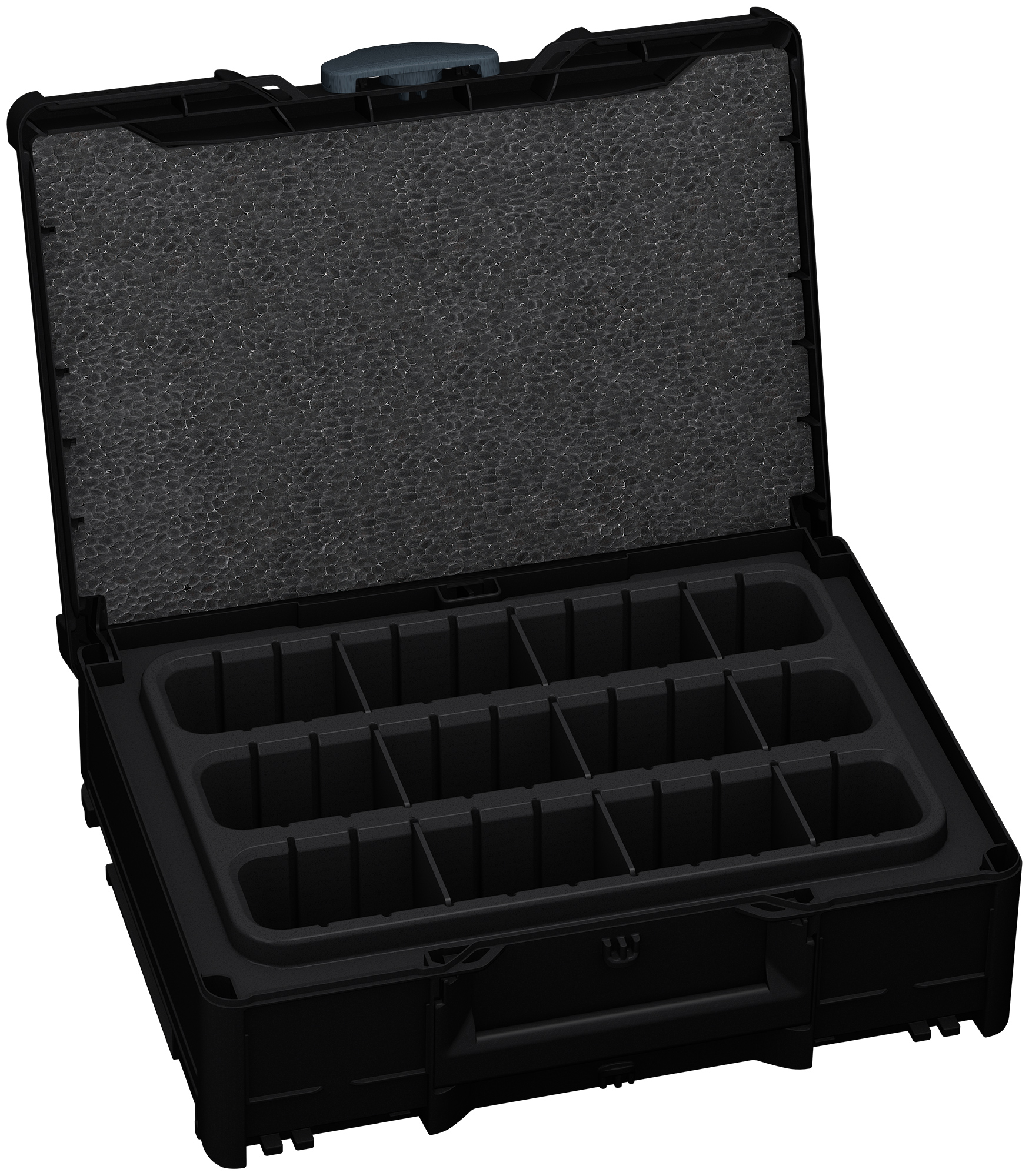 Corps Couleur: noir (RAL 9004) - Couleur de la poignée: anthracite (RAL 7016) - Couleur de la fermeture: anthracite (RAL 7016)