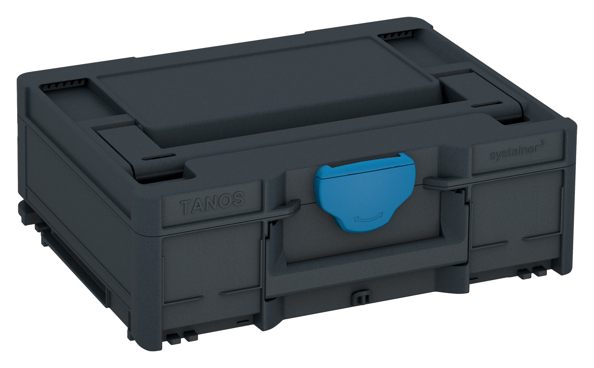 Korpus Farbe: Anthrazit (RAL 7016) - Griff Farbe:  Anthrazit (RAL 7016) - Verschluss Farbe: Himmelblau (RAL 5015)