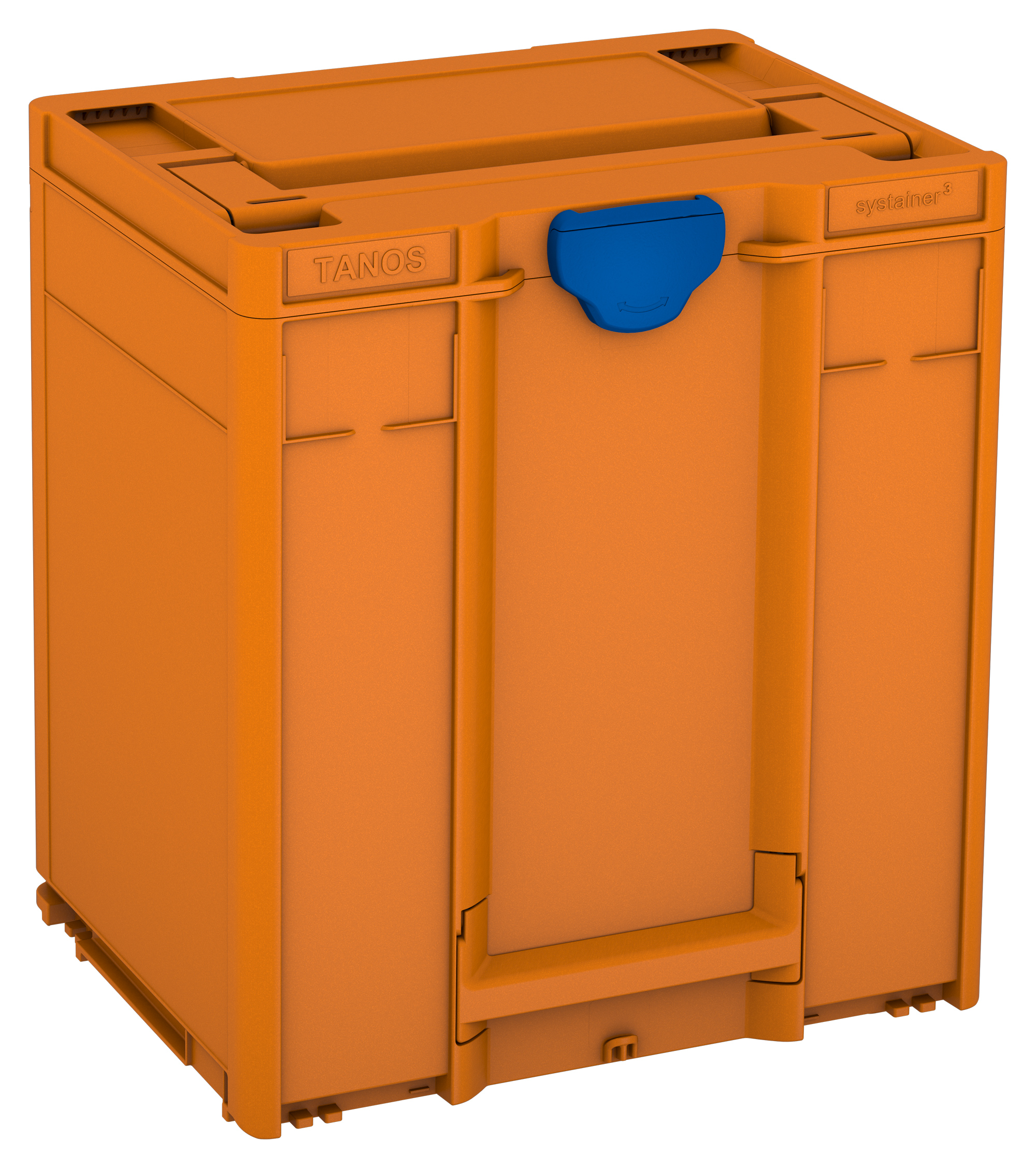 Korpus Farbe: Tieforange (RAL 2011) - Griff Farbe: Tieforange (RAL 2011) - Verschluss Farbe: Signalblau (HKS 43 K)