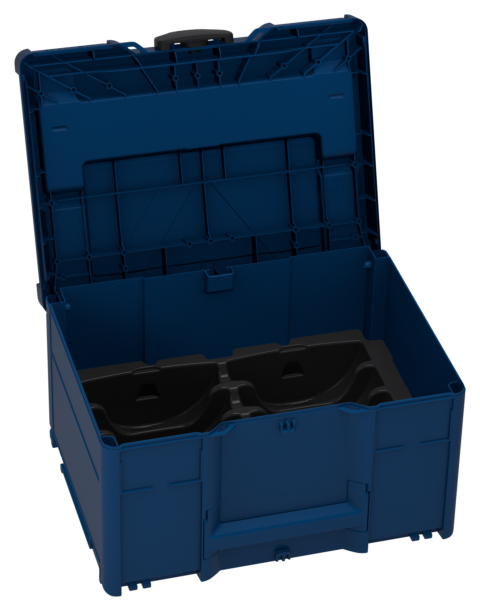 Kleur frame: Saffierblauw (RAL 5003) - Kleur handgreep: Saffierblauw (RAL 5003) - Kleur bevestigingsmiddel: Zwart (RAL 9004)